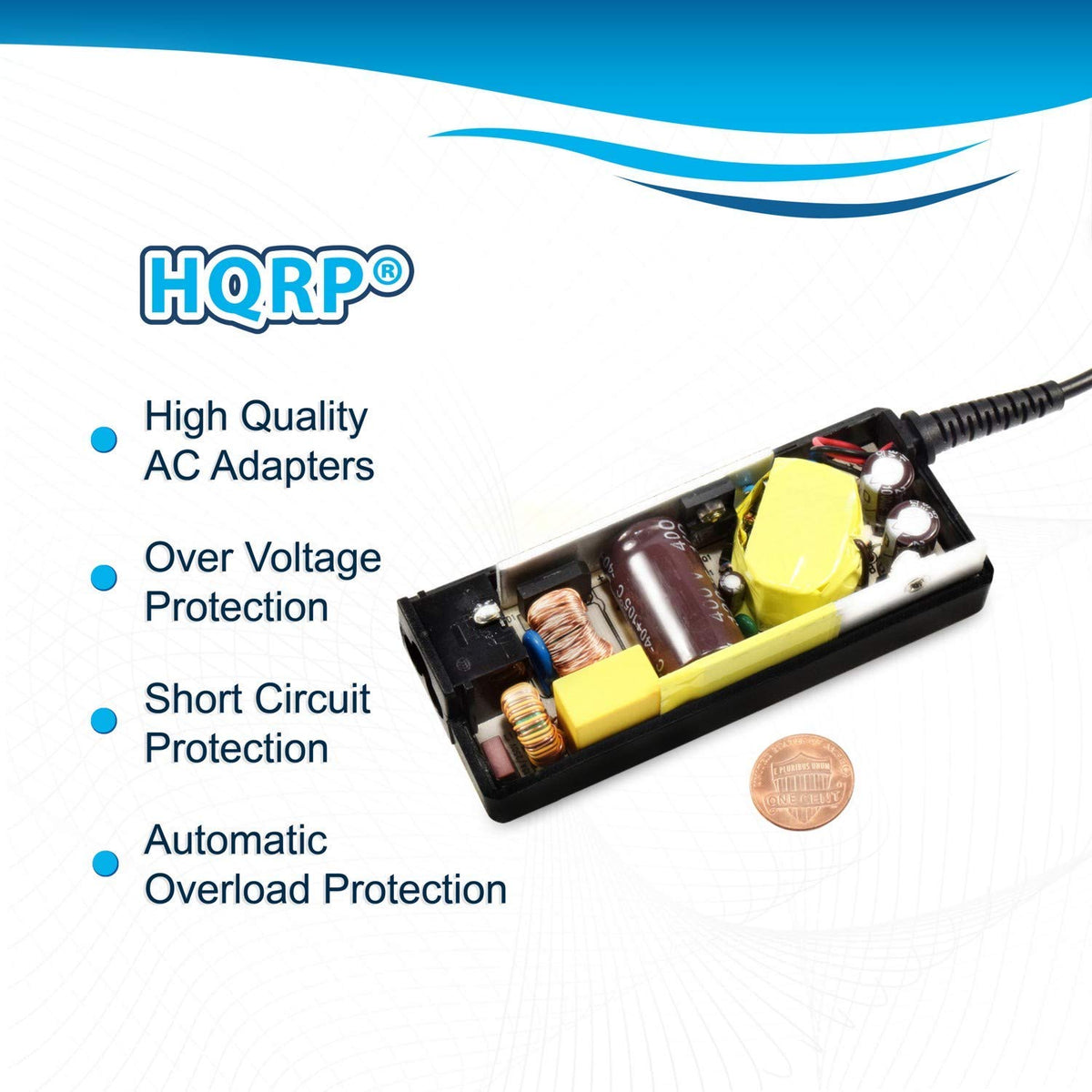 Adaptador de CA HQRP Compatible con Harmony GELISH Lámpara LED de 18 G para Uñas