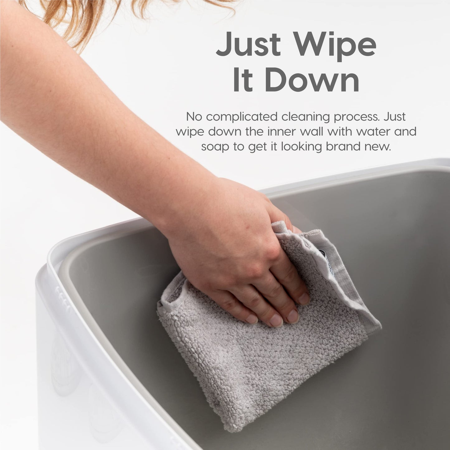 Caja de Arena para Gatos IRIS USA Blanco Gris de Alta Calidad con Entrada Superior y Control de Olores