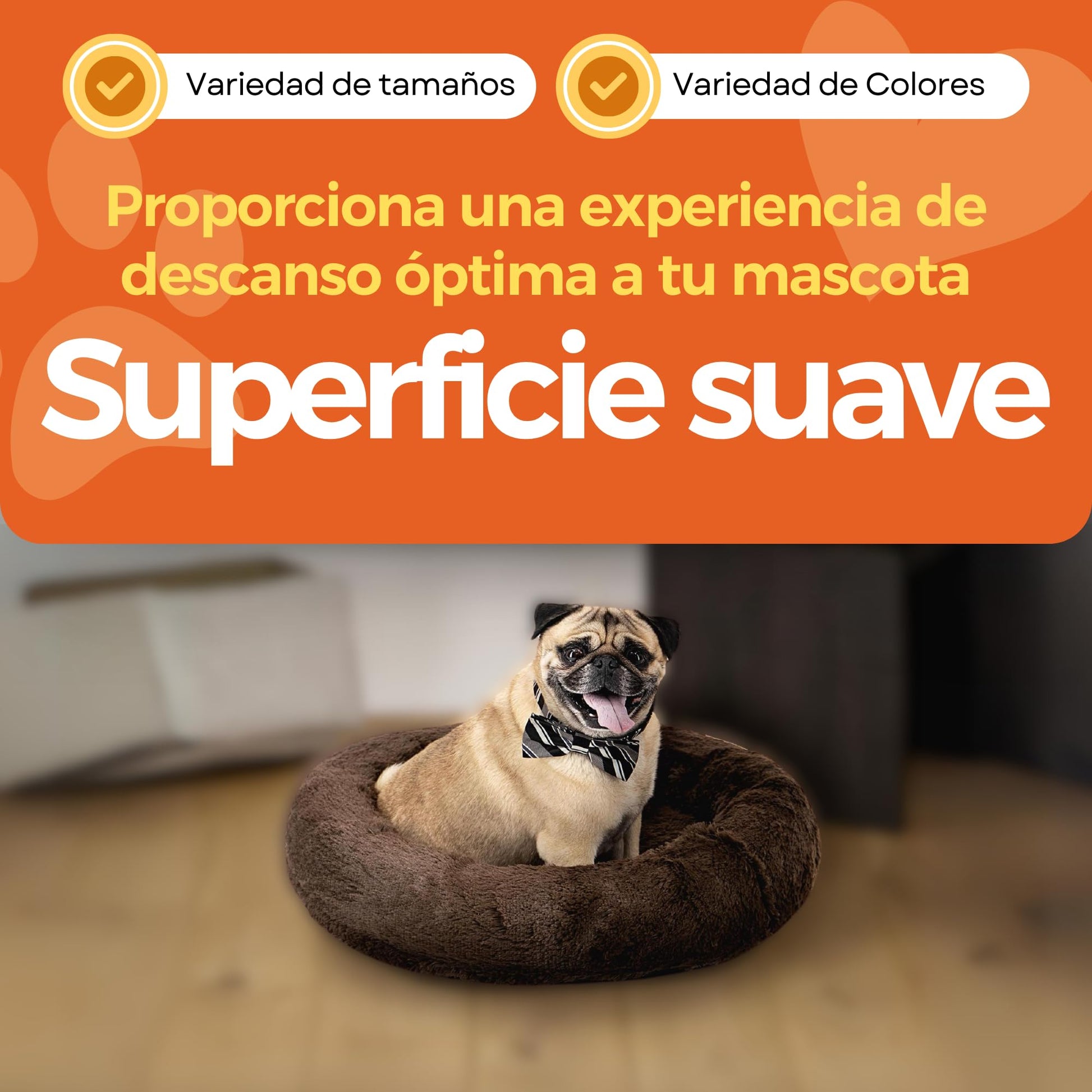 Cama Tipo Dona Hills Café Anti Estrés para Perro Small