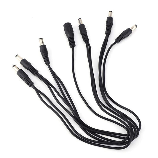Fybida Adaptador Recto Daisy Chain OD09 1 a 6 para Adultos para Guitarra eléctrica Cables adaptadores