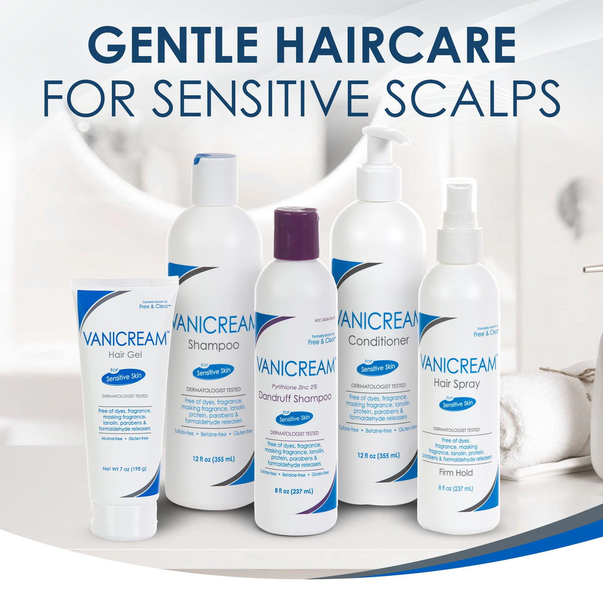 Pharmaceutical Specialties Free & Clear Hair Conditioner for Sensitive Skin, 12 Ounce