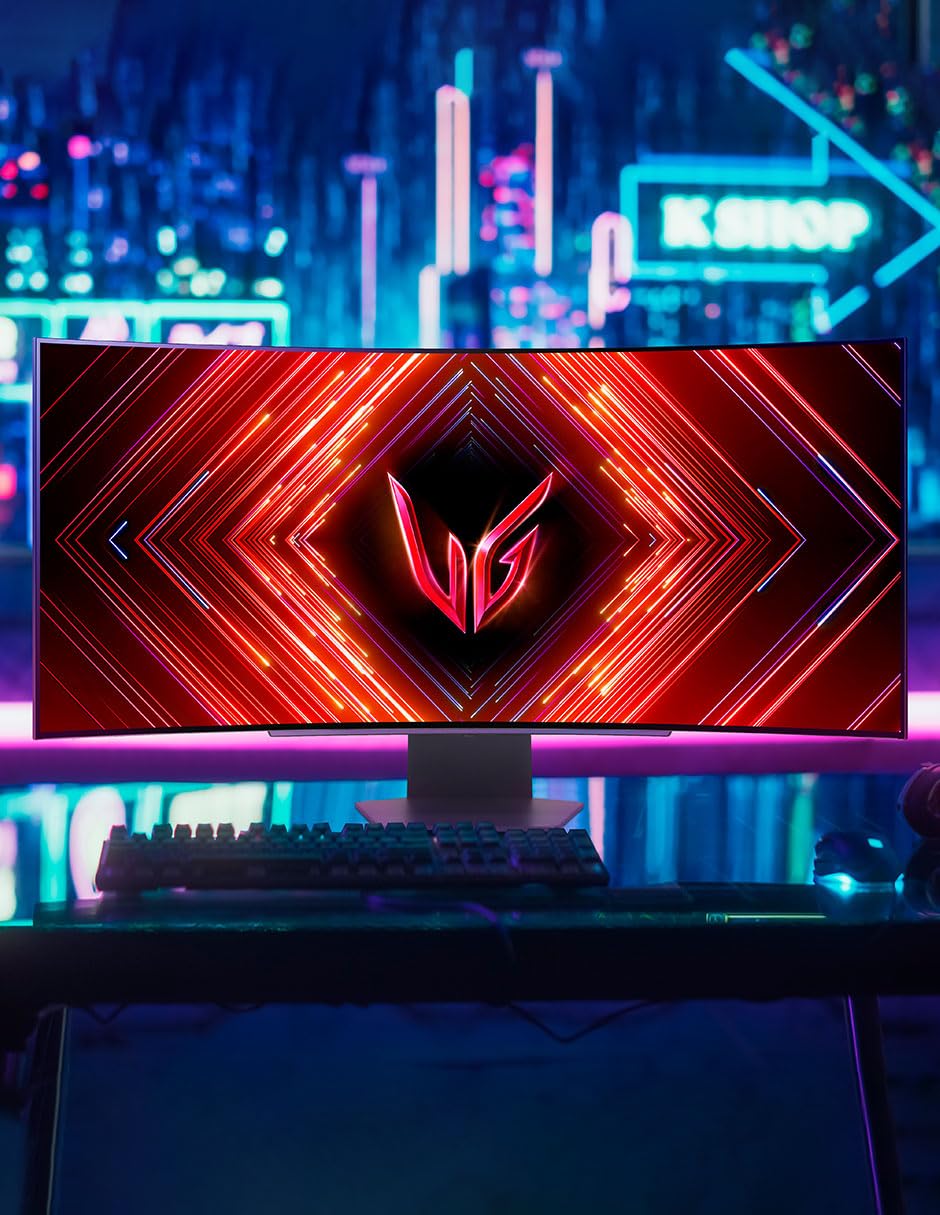 LG Monitor 45GS95QE OLED WQHD(3,440 x 1,440) Gaming 45" Ultra Gear, 240 Hz, 0.03 ms(GtG), Contrast Ratio 1.500M:1, Compatible con NVIDIA G-Sync AMD FreeSync Premium.