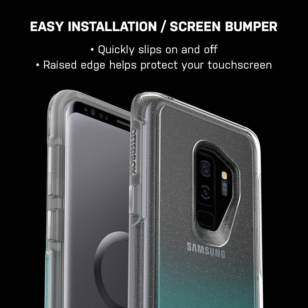 OtterBox Symmetry Series - Carcasa para Samsung Galaxy S9+ Plus (sólo envase), visualización de proyección (pantalla de bronceado/bronceado tostado)
