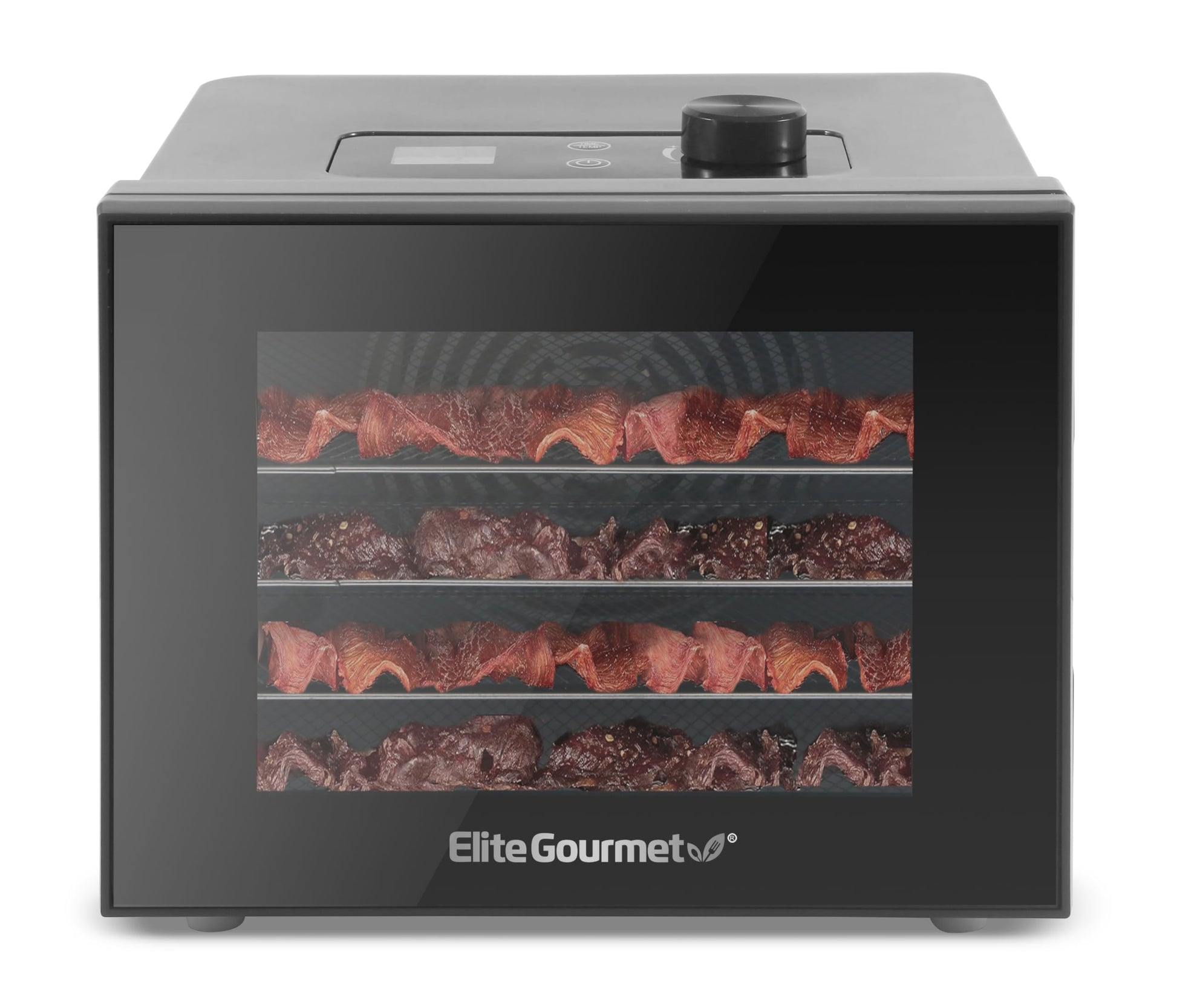 Elite Gourmet Deshidratador de alimentos, bandejas de acero inoxidable, deshidratador de alimentos, controles de temperatura ajustables, hierbas cecas, frutas, verduras y aperitivos