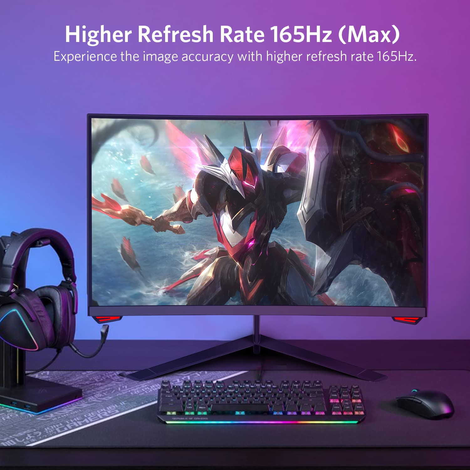 Fiodio Monitor LED Curvado de 24 Pulgadas de 144 Hz Full HD 1080P HDMI VGA, Compatible con Montaje en Pared VESA (Cable DP Incluido), 24H3G