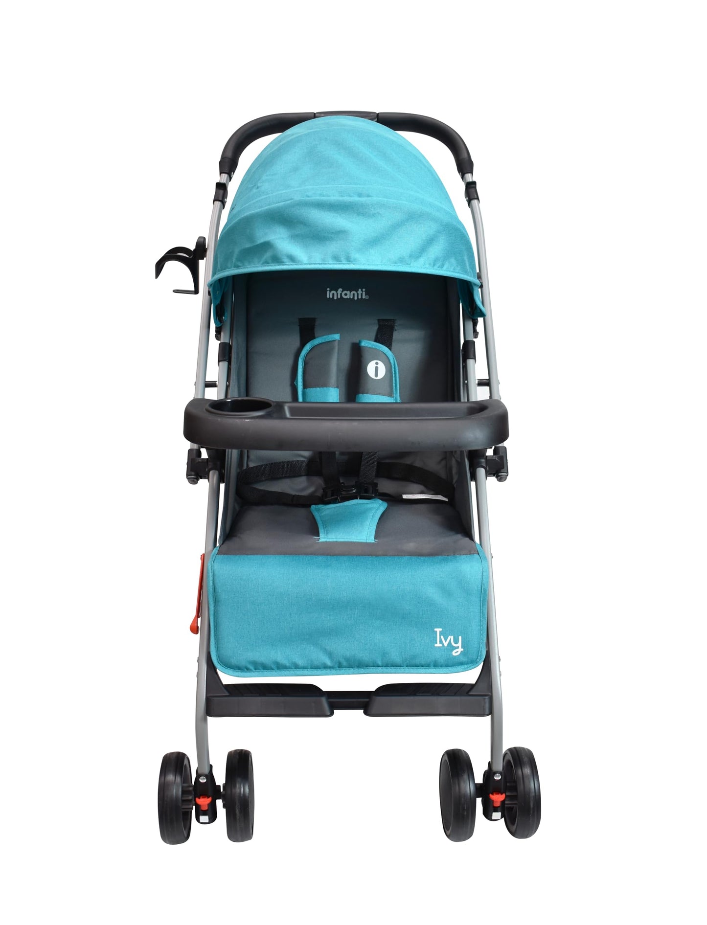 INFANTI | Carriola De Paseo Ivy | Con Mango Reversible | Ligera y Plegable | Soporta 15 kg | Multiposiciones (Turquesa)