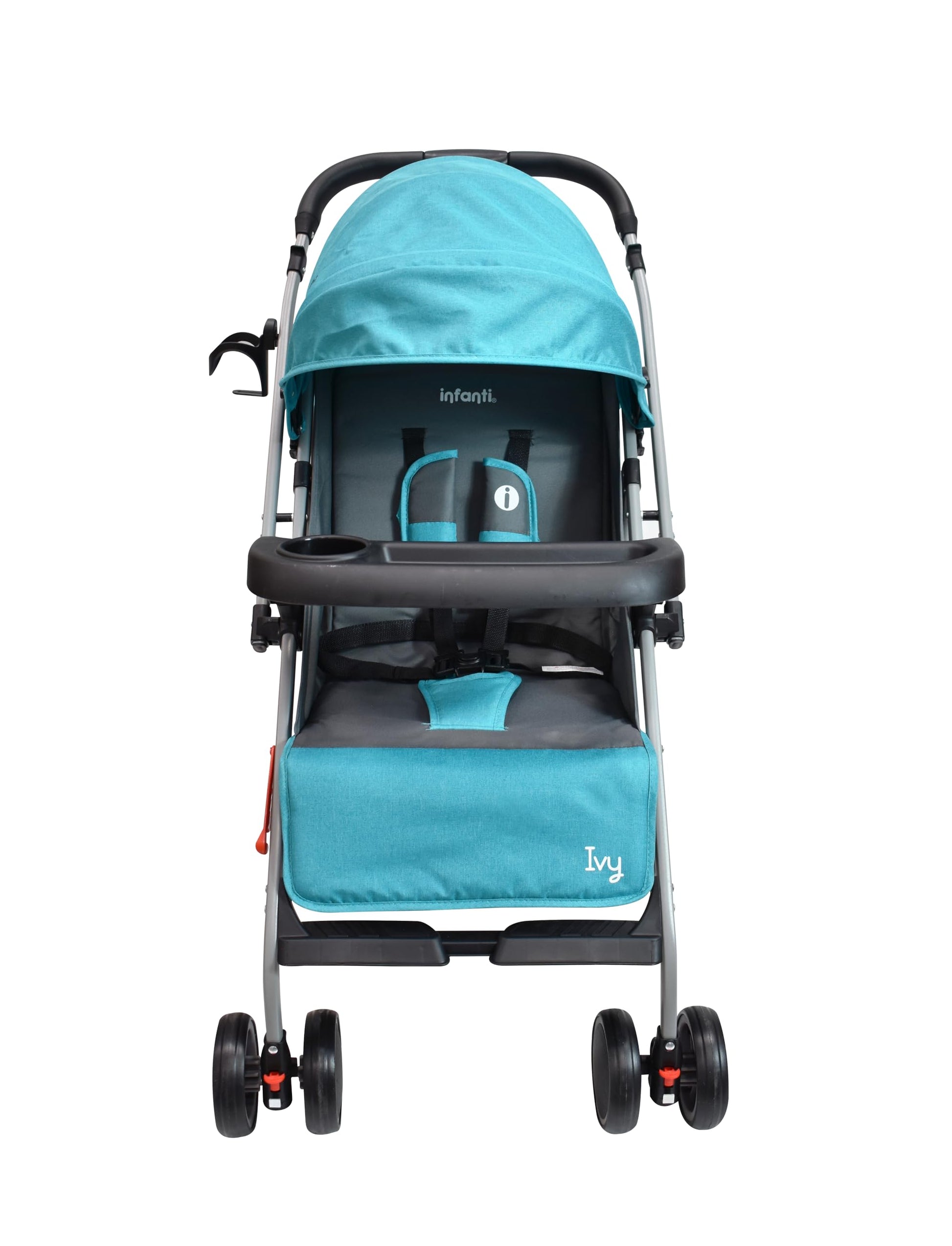 INFANTI | Carriola De Paseo Ivy | Con Mango Reversible | Ligera y Plegable | Soporta 15 kg | Multiposiciones (Turquesa)