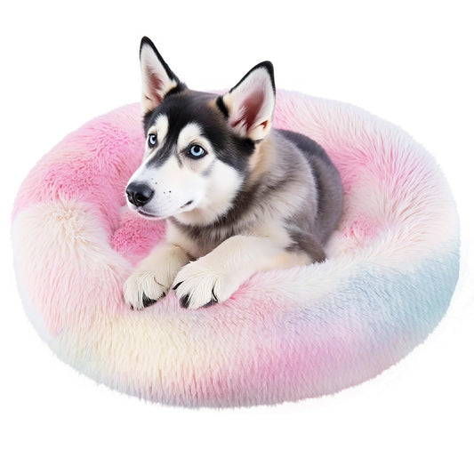 Cama de Dona Spring Blossoms Arcoiris Antideslizante y Mullida para Perro
