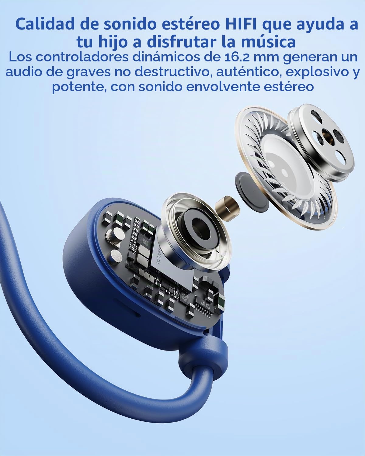 Auriculares Mehomeli Abiertos con Conducción de Aire 3,5 mm para Niños