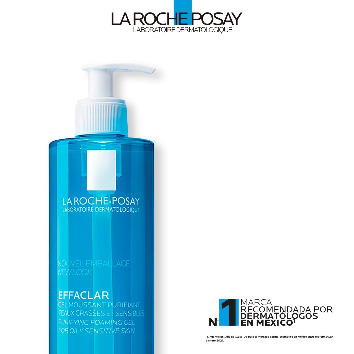 La Roche Posay Effaclar Gel Purificante Gel Limpiador Facial para Piel Grasa, 400 ml + La Roche Posay Agua Termal para Piel Sensible, 300 ml