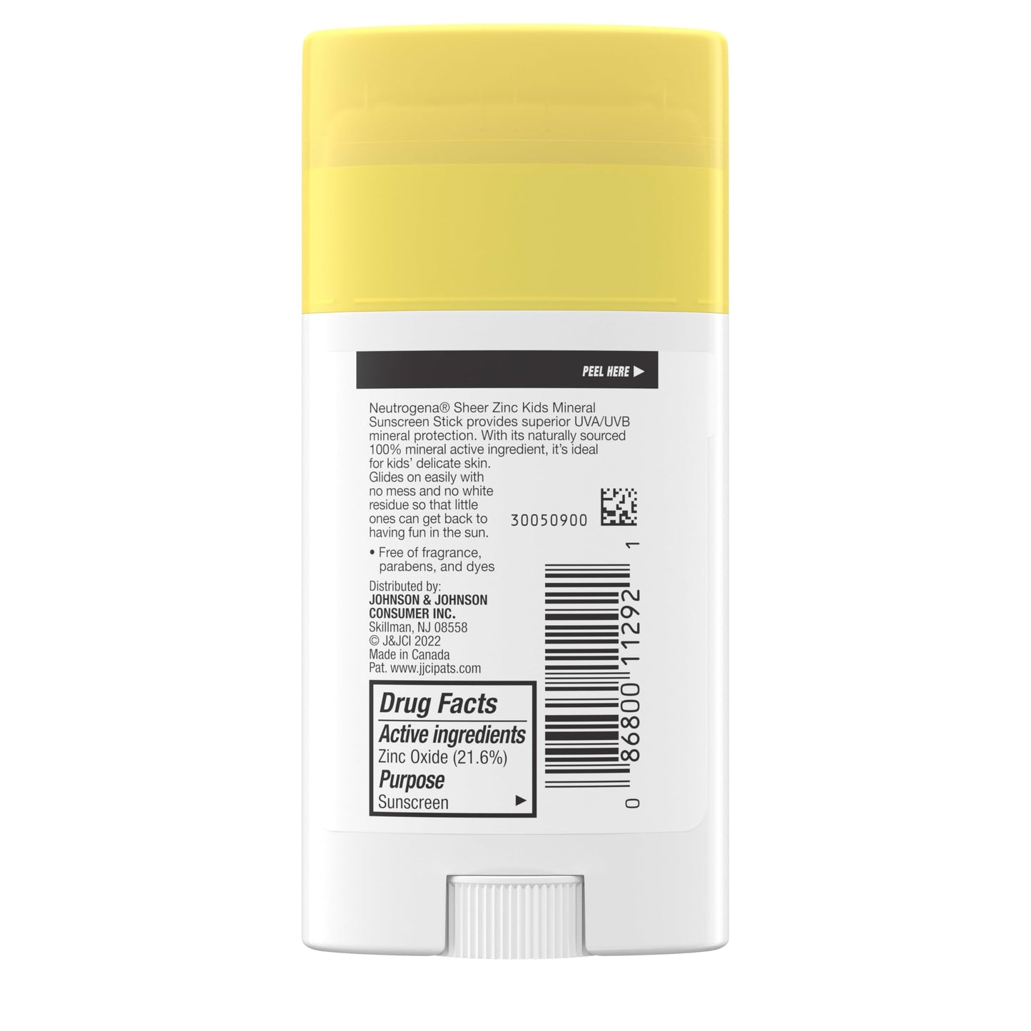 Protector Solar Mineral en Barra Neutrogena Sheer Zinc Oxide para Niños SPF 50+ Resistente al Agua y Libre de Residuos