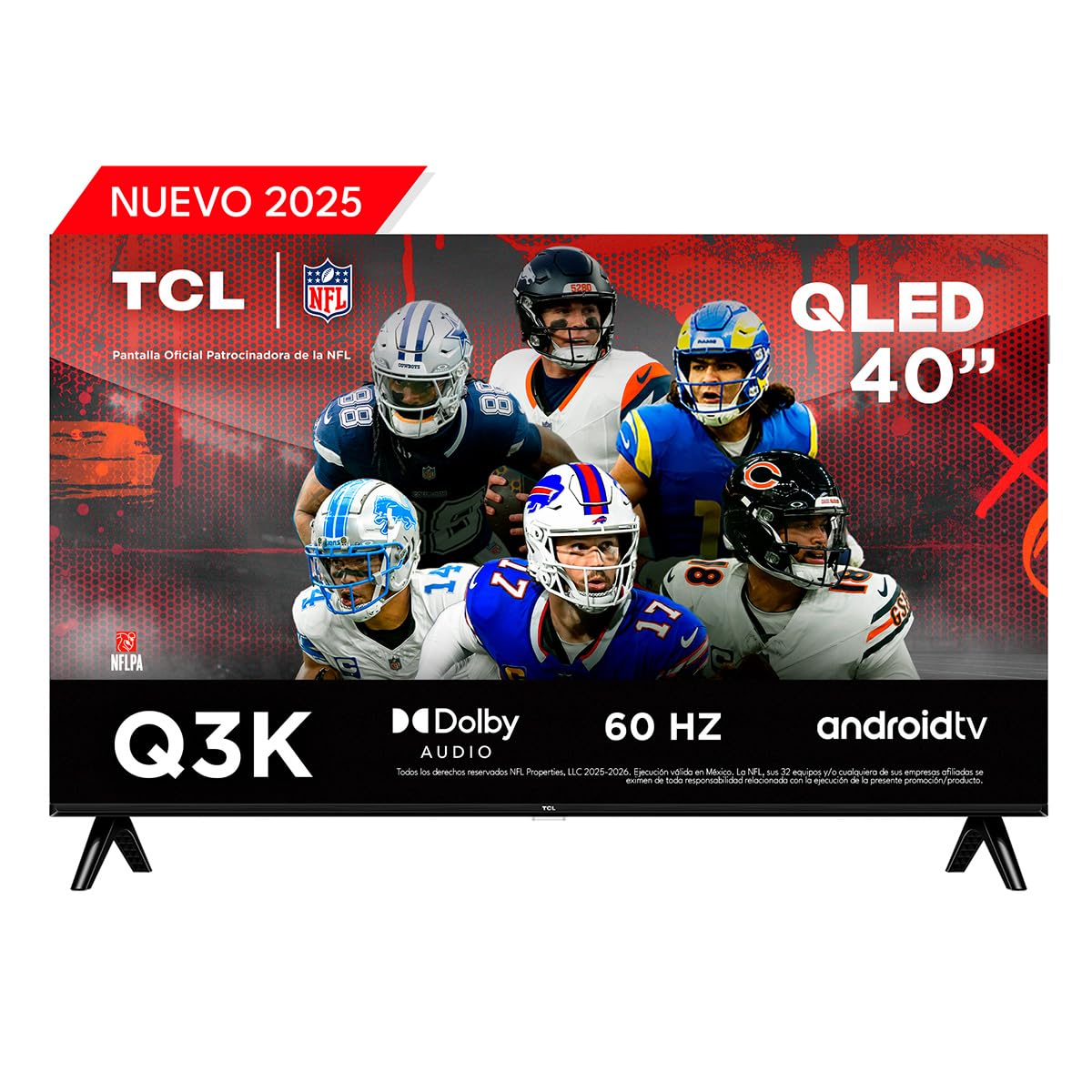 TCL Smart TV Pantalla 40" 40Q3K Android TV FHD QLED Google Cast | Alexa | 2K HDR10| NITS 300 | Panel 60 Hz | Dolby Digital +