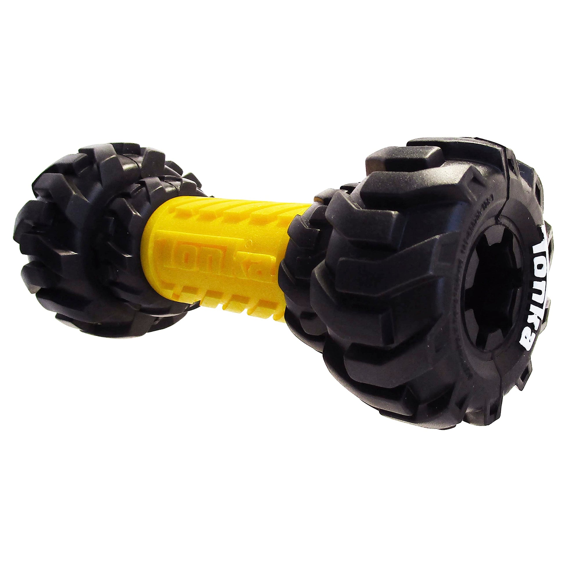 Juguete para Perros Tonka Amarillo Negro con Alimentador Interactivo para Razas Medianas y Grandes