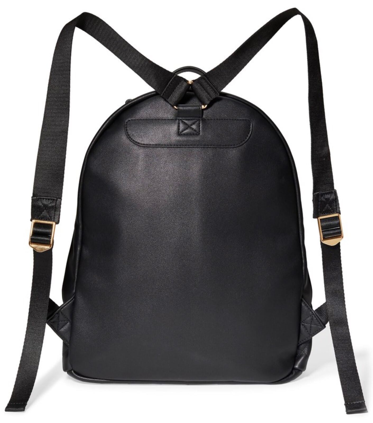 Skip Hop Bolso de pañales: cuero vegano efecto acolchado de lujo Linx con cambiador y accesorio para cochecito, negro