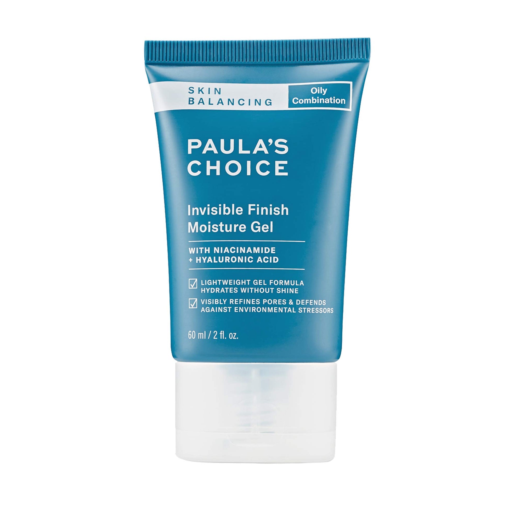 Paula's Choice Equilibrio de la piel con acabado invisible hidratante de gel con niacinamida y ácido hialurónico, poros grandes y piel grasa, 2 onzas de embalaje puede variar.