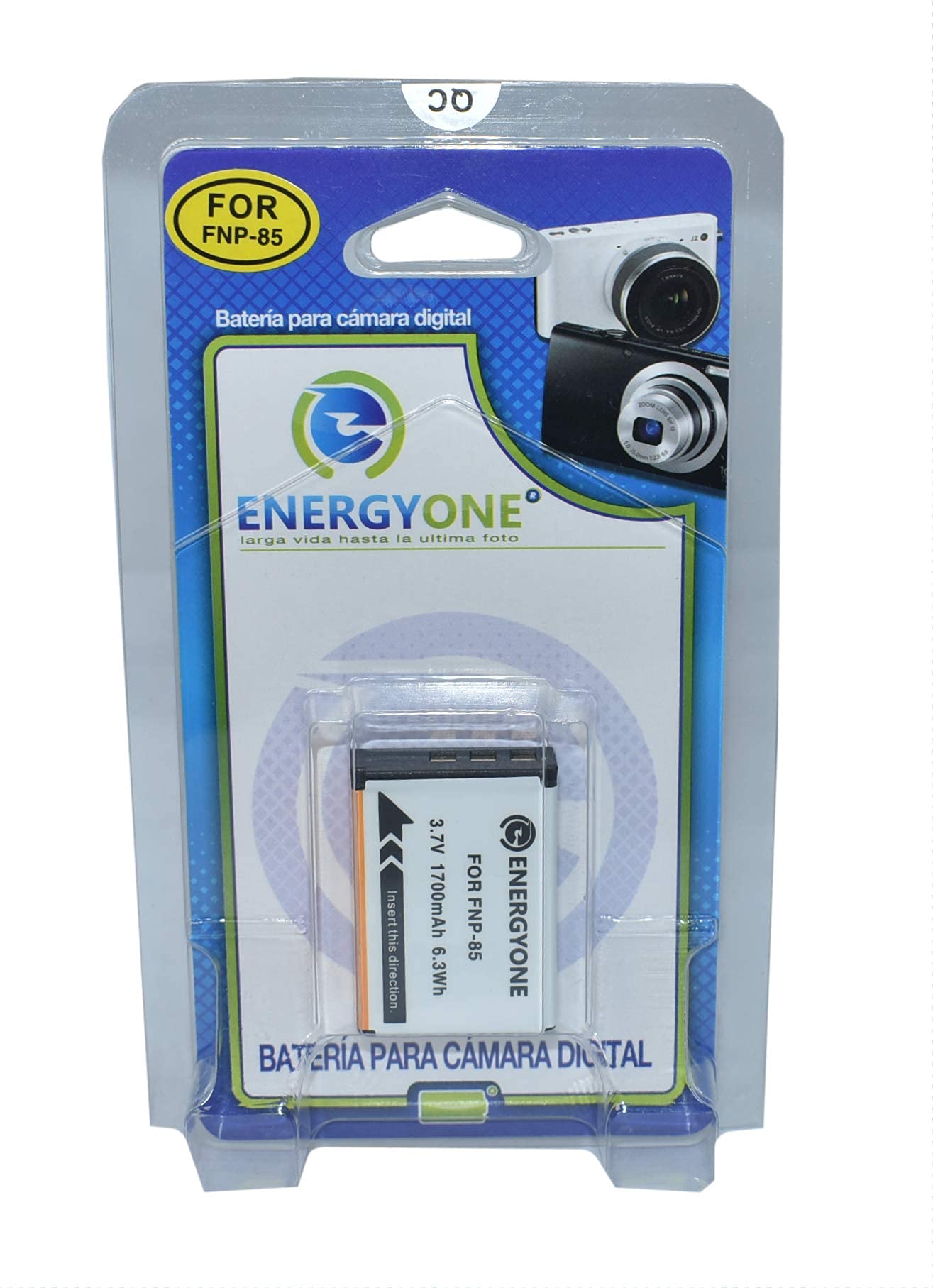 Batería ENERGY ONE NP-85 para Cámara Fuji Negra Compatibilidad Finepix