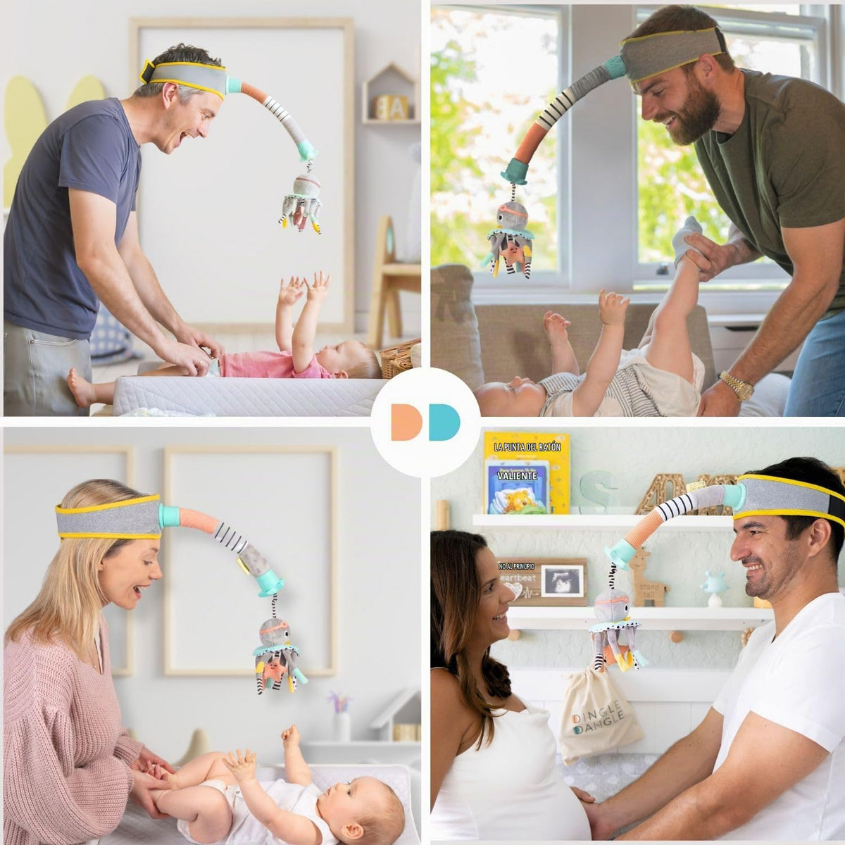 Dingle - Diadema para cambiar, móvil y sonajero, regalo para bebé