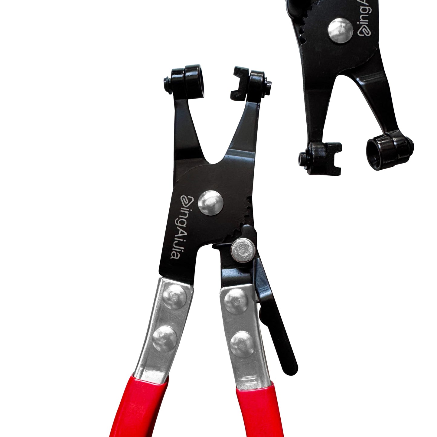 Herramienta de reparación profesional para abrazadera de manguera con banda plana giratoria para extracción e instalación de abrazaderas de manguera tipo anillo o de banda plana