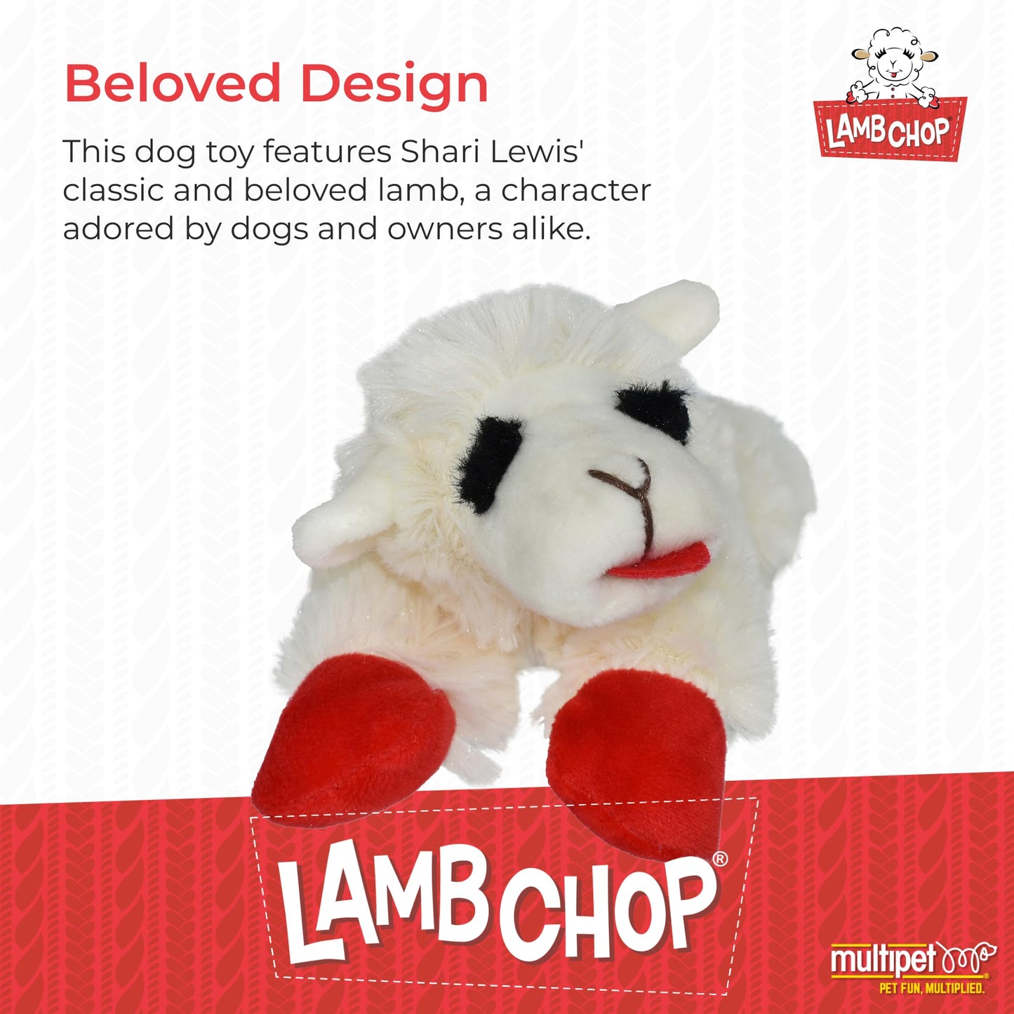 Juguete de Peluche Multipet International Lambchop Blanco 15.2 cm para Mascotas