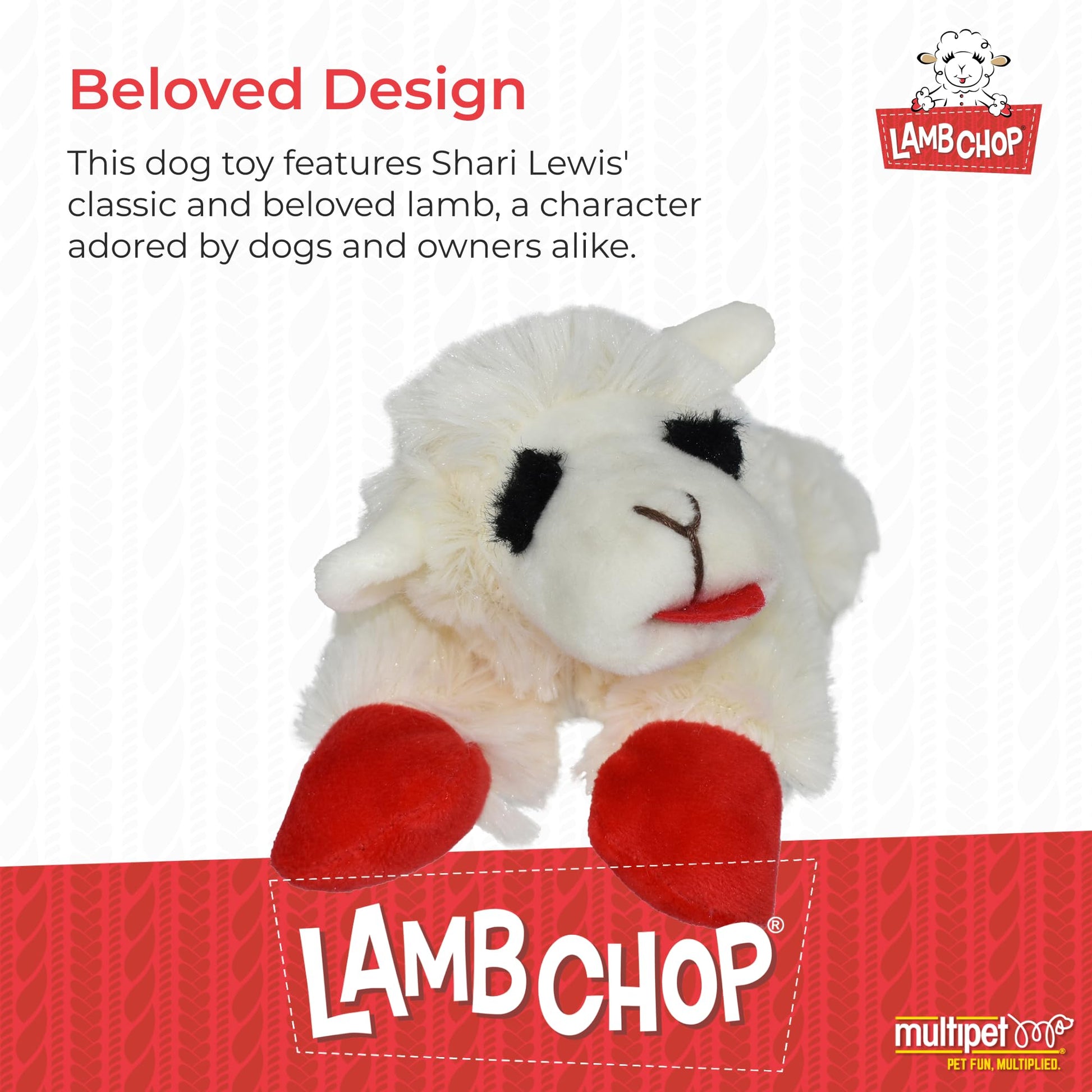 Juguete de Peluche Multipet International Lambchop Blanco 15.2 cm para Mascotas