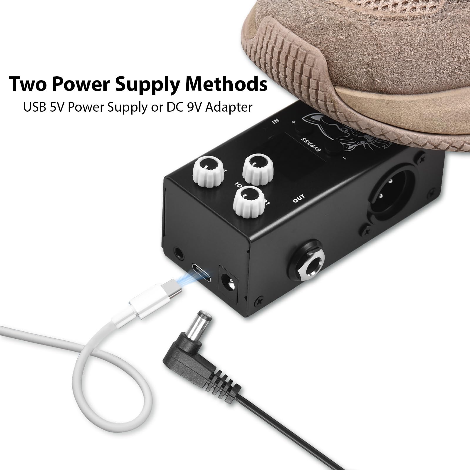 Pedal de Efectos M-VAVE Negro con Cabina IR para Guitarra