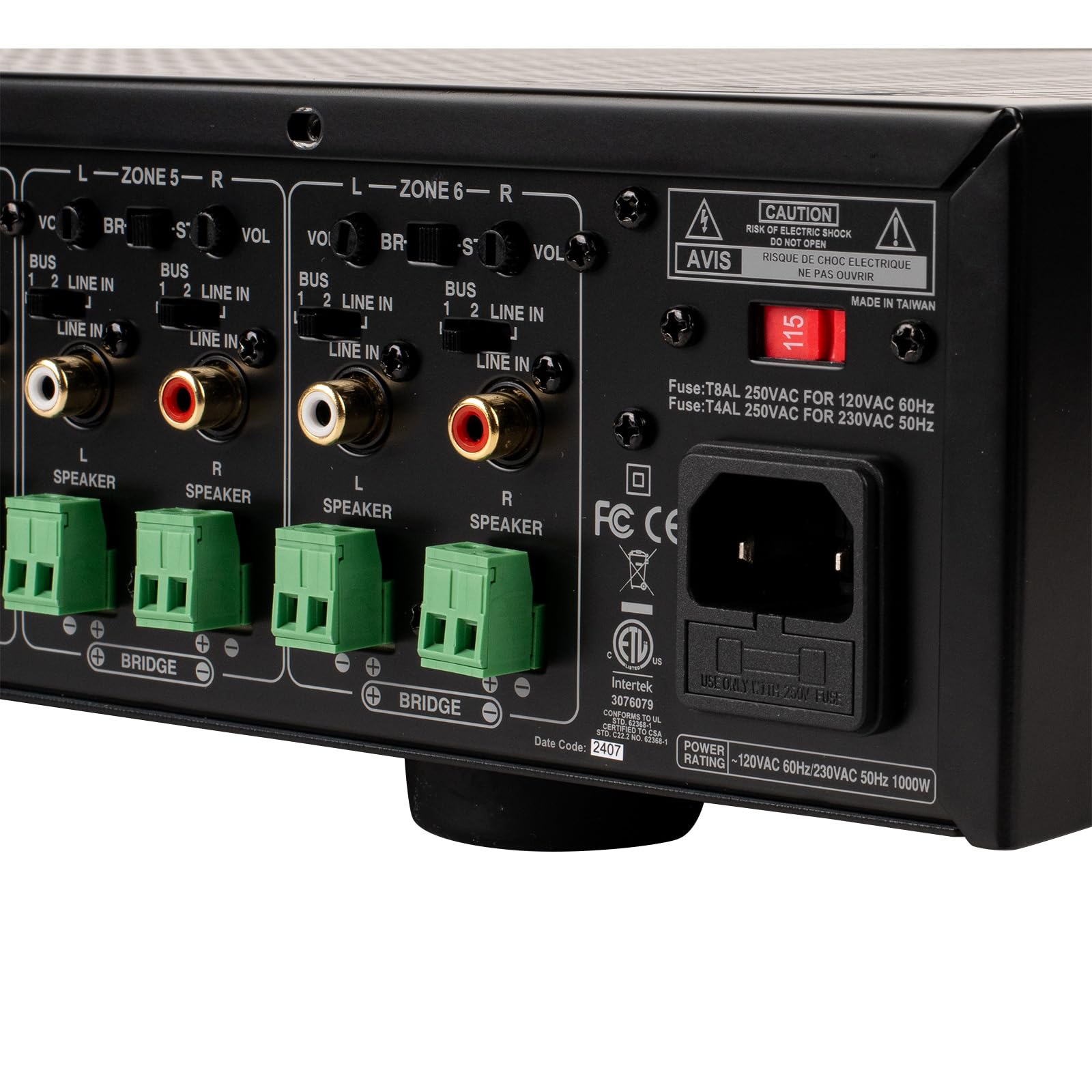 Dayton Audio MA1260 Amplifier Multi-Zone, 60WPC, 12 Channel