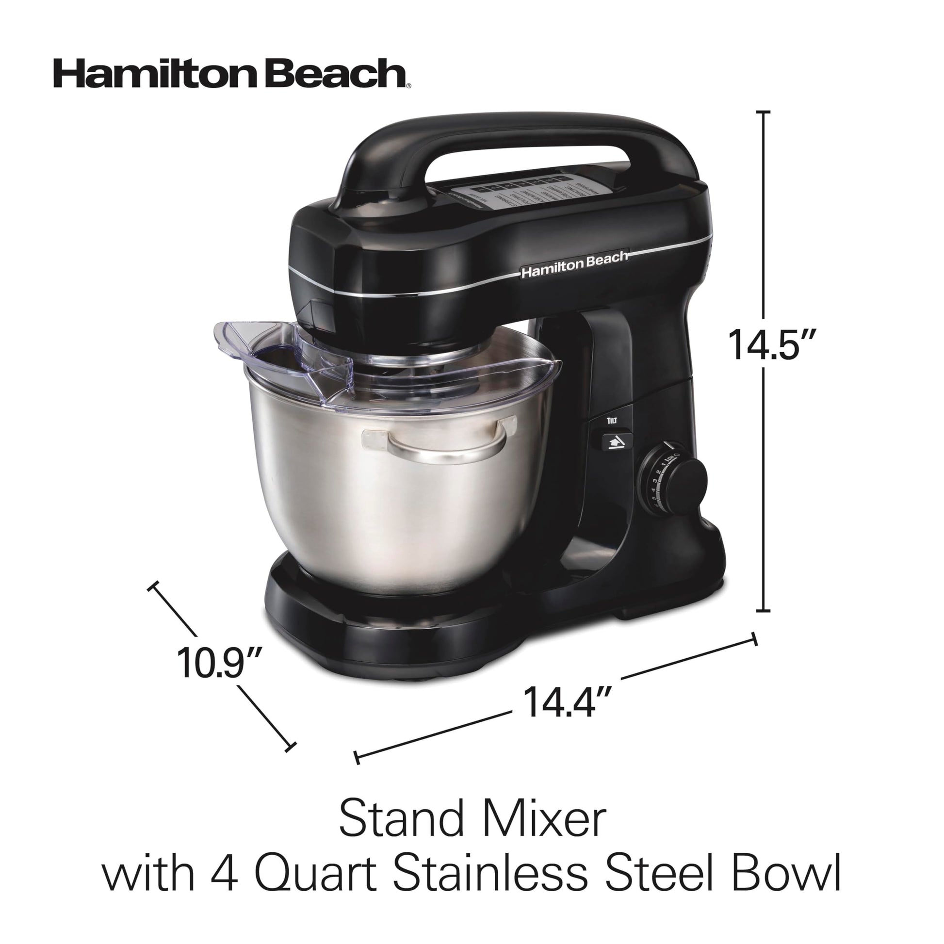 Hamilton Beach 63391 Batidora de Pie, color Negro, 7 Velocidades