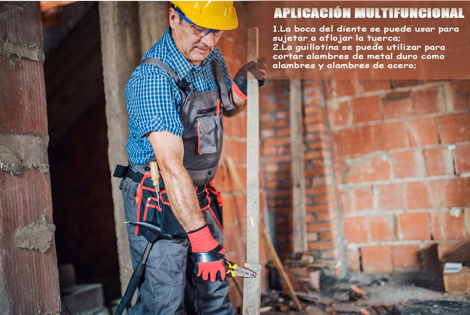 Juego de Alicates de 3 piezas, Alicates de Combinación de 8″,Alicates de Corte diagonal de 6″,juego de Alicates de punta de 6″,Herramientas Portátiles Juego de Electricista