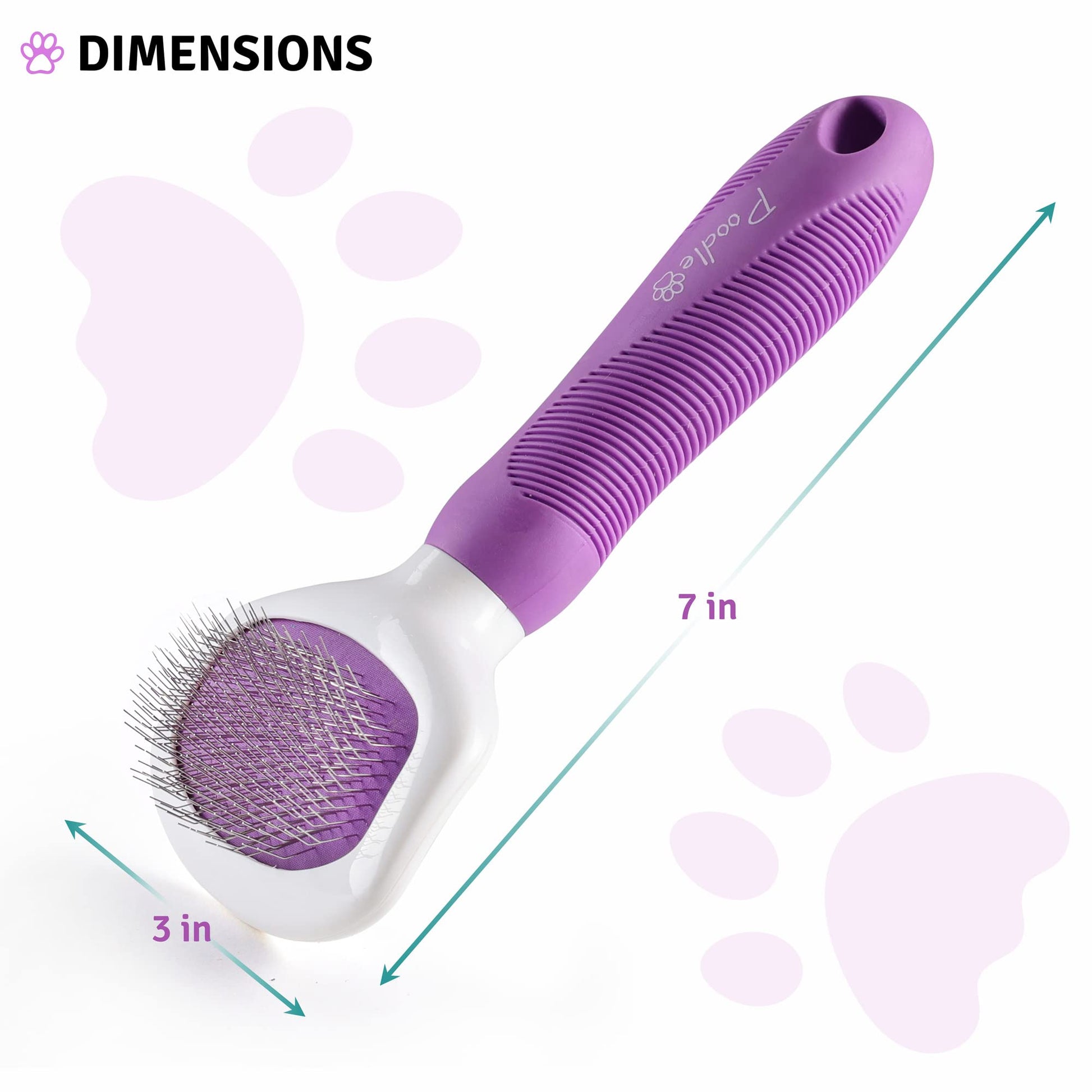 Cepillo Slicker Poodle Pet Mate Suelta Nudos para Peluquería en Perros Gatos Conejos