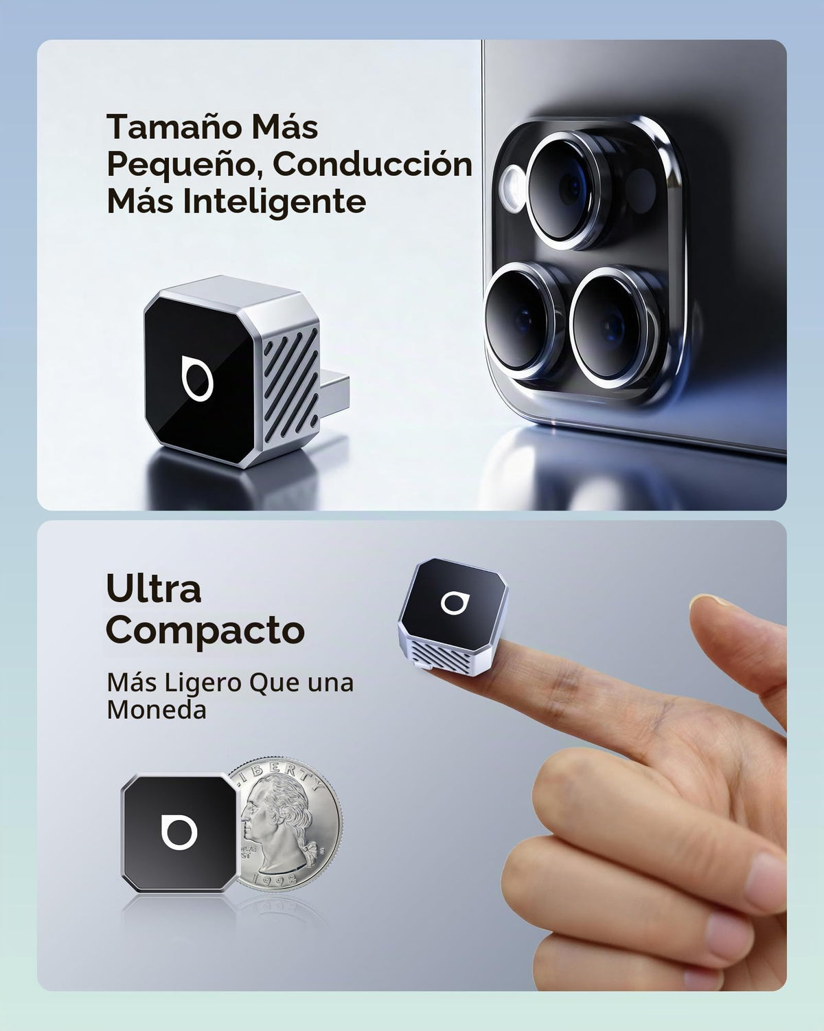 Adaptador Inalámbrico OTTOCAST Mini Pot 2025 Blanco WiFi 5 GHz Plug & Play para iPhone y Android en Coches OEM para Hombre y Mujer