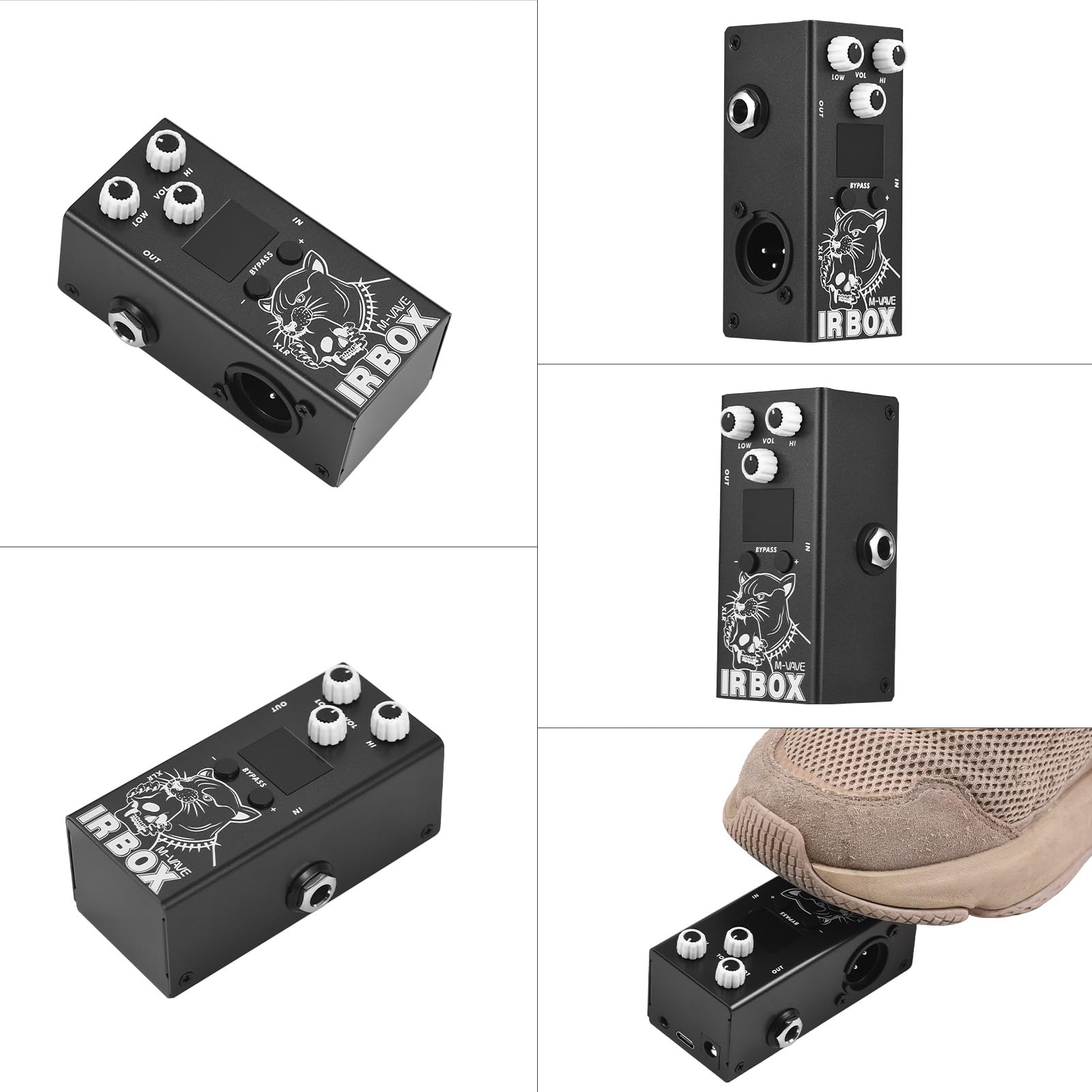 Pedal de Efectos M-VAVE Negro con Cabina IR para Guitarra