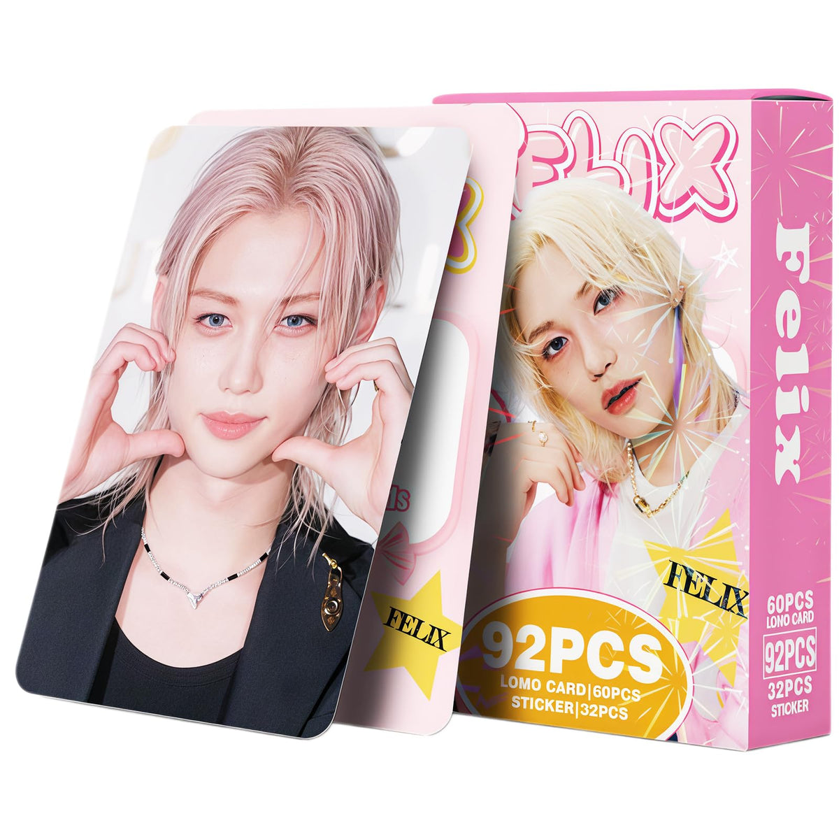 Tarjetas Fotográficas PYAJUU Stray Kids Felix Rosa Edición Especial para STAY KPOP