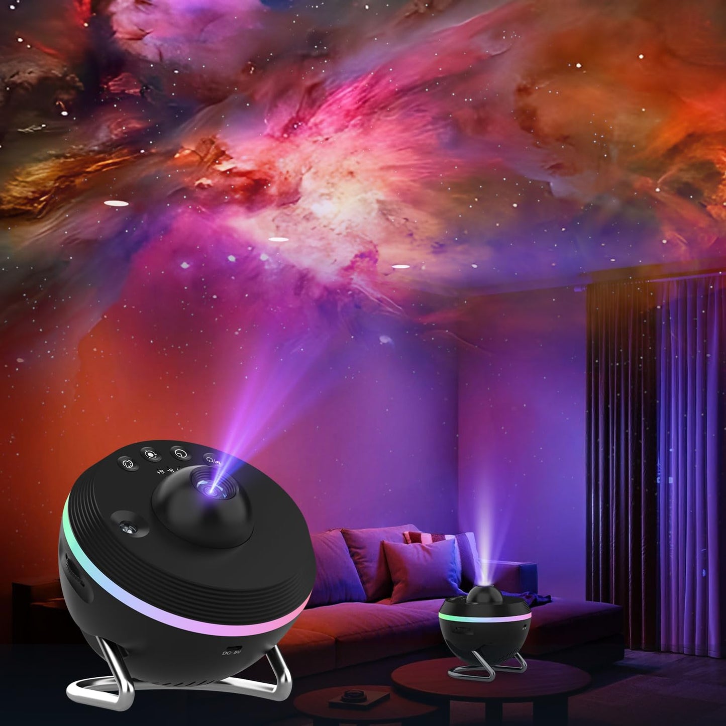 Galaxy Projector Pro para recámara, proyector de planetario de estrella, proyector de planetario 13 en 1 con efecto meteorito, lámpara LED de galaxia espacial, luces nocturnas, decoración de