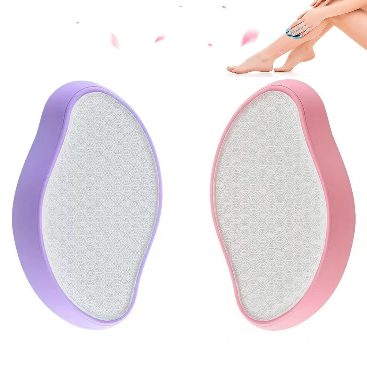 MINOCHI 2 unidades de depilador de cristal reutilizable para mujer, depiladora de cristal indolora para mujeres y hombres, exfoliación mágica indolora para eliminar el vello.