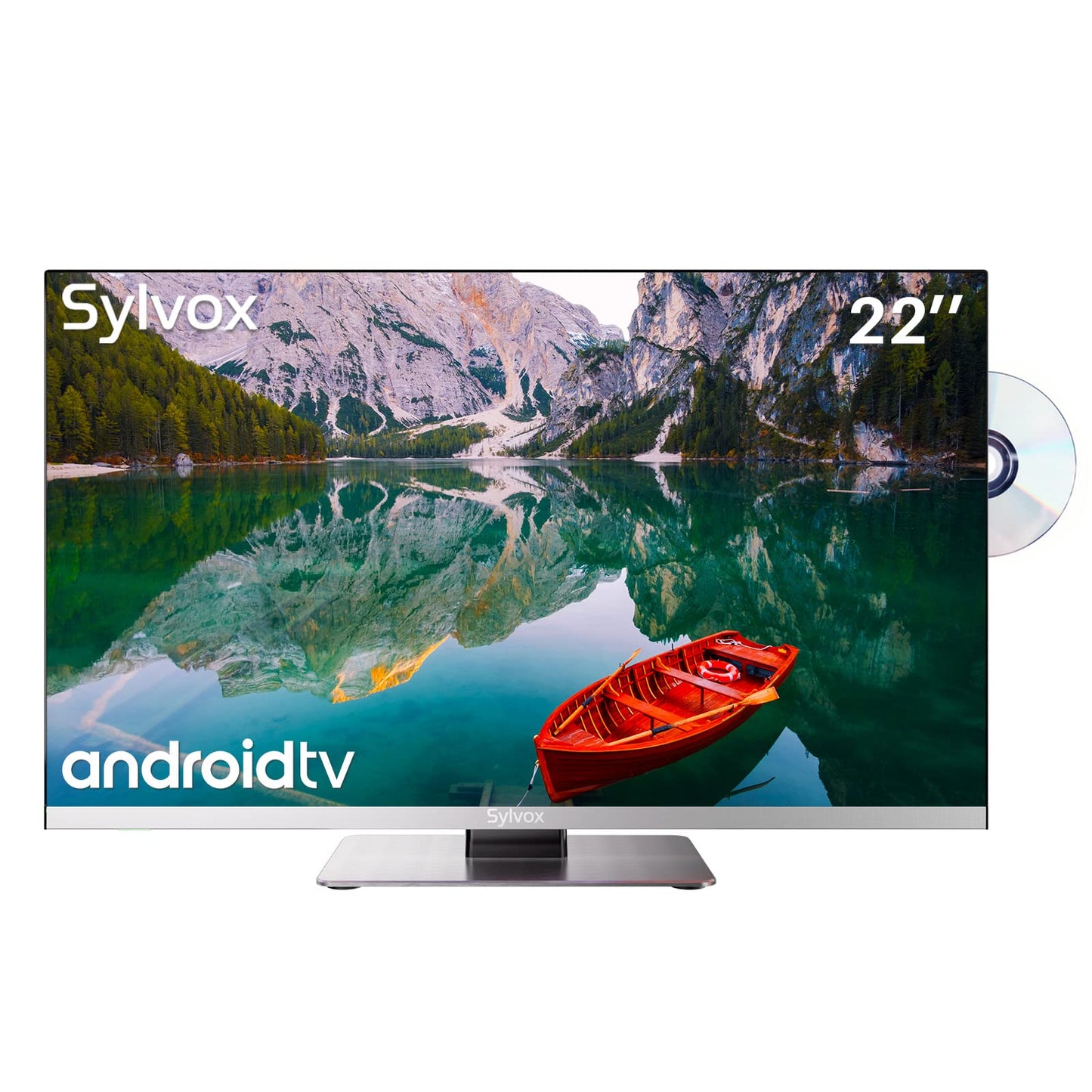 Combo de Disco de Video Digital SYLVOX Negro 22 Pulgadas Android 11.0 para el Hogar y Caravana