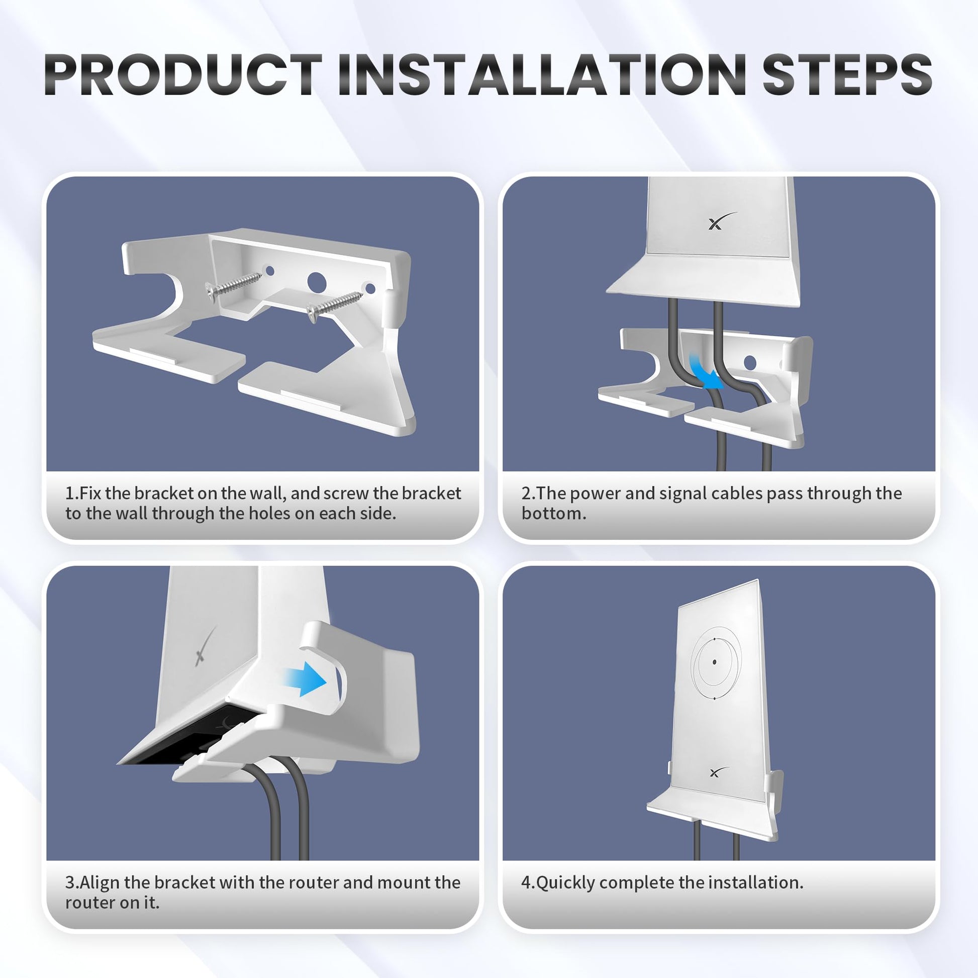 Sootozy Starlink - Soporte de pared, kit de Internet Star Link para router de malla StarLink V2, normal, blanco, SWM-01