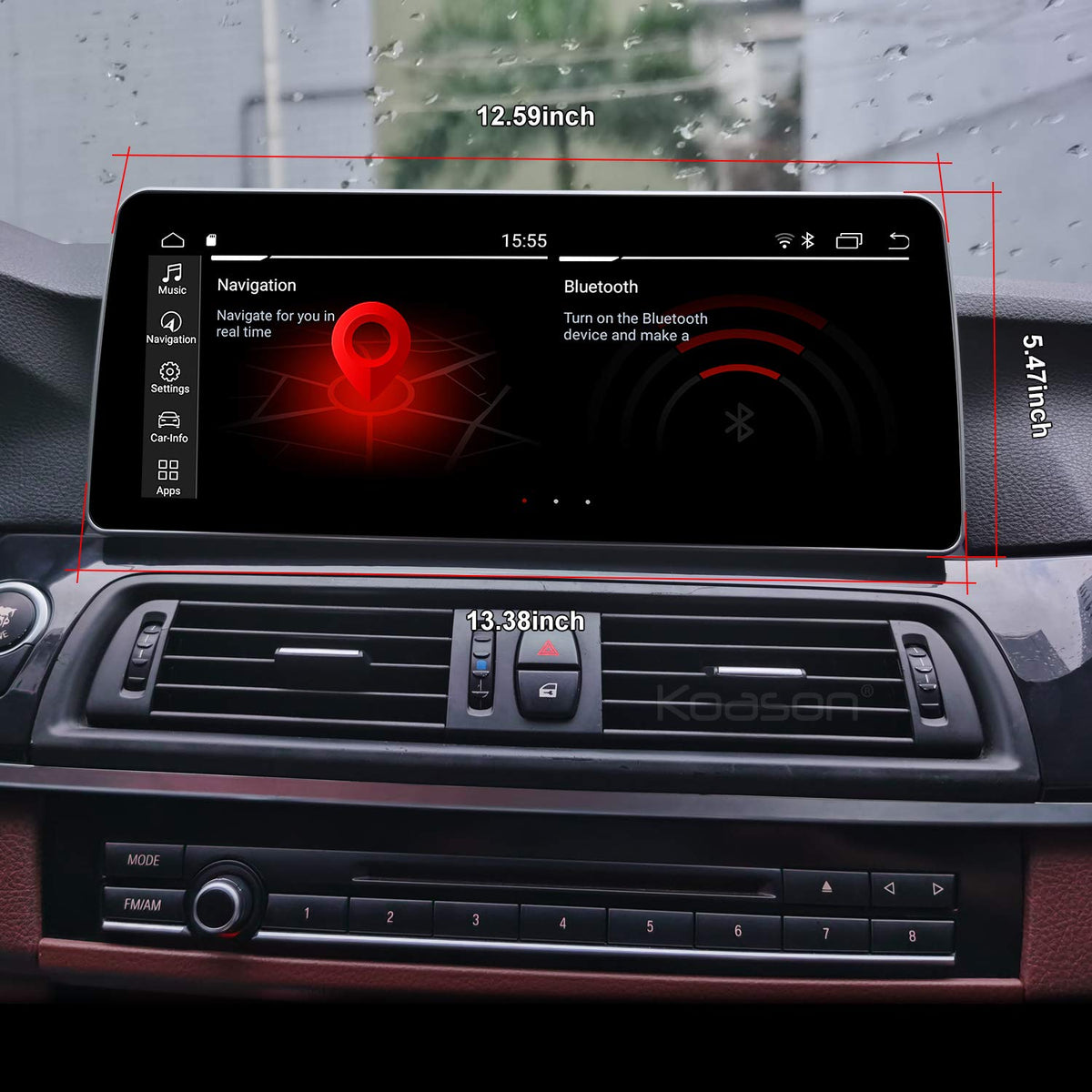 Reproductor Multimedia Android HD 12.3 Pulgadas Koason para BMW Serie 5 F10 F11 M5 2013-2016 NBT