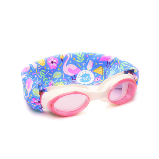 Goggles de Natación Splash Place Flamingo Pop con Correa de Tela para Niños y Adultos