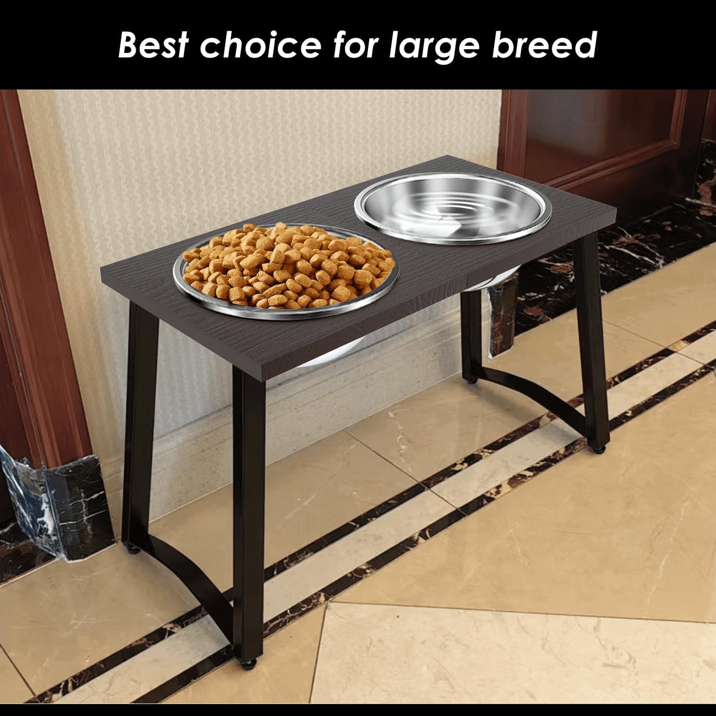 Cuencos Elevados TIDANT Acero Inoxidable Extra Grandes para Perros