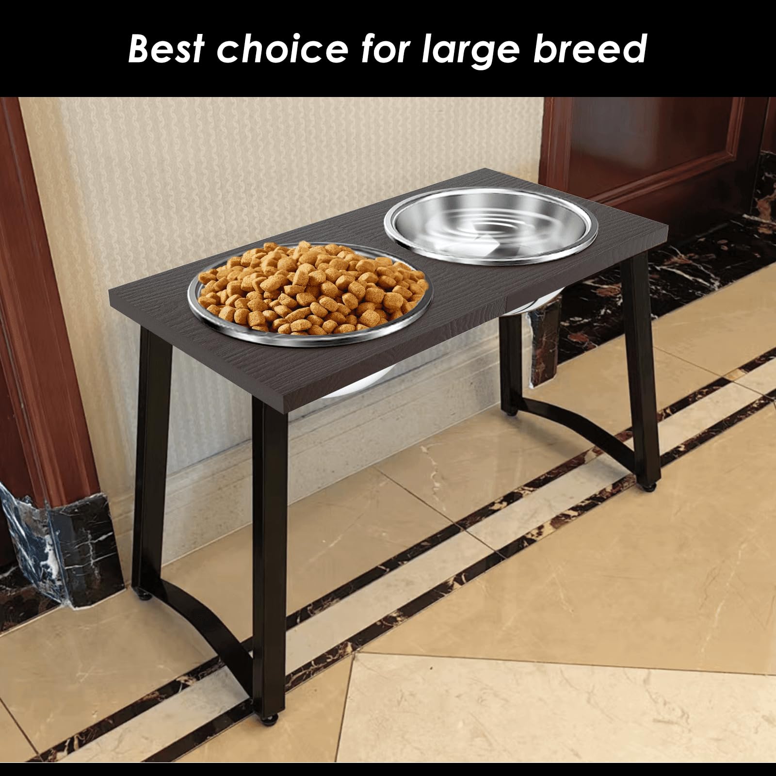 Cuencos Elevados TIDANT Acero Inoxidable Extra Grandes para Perros