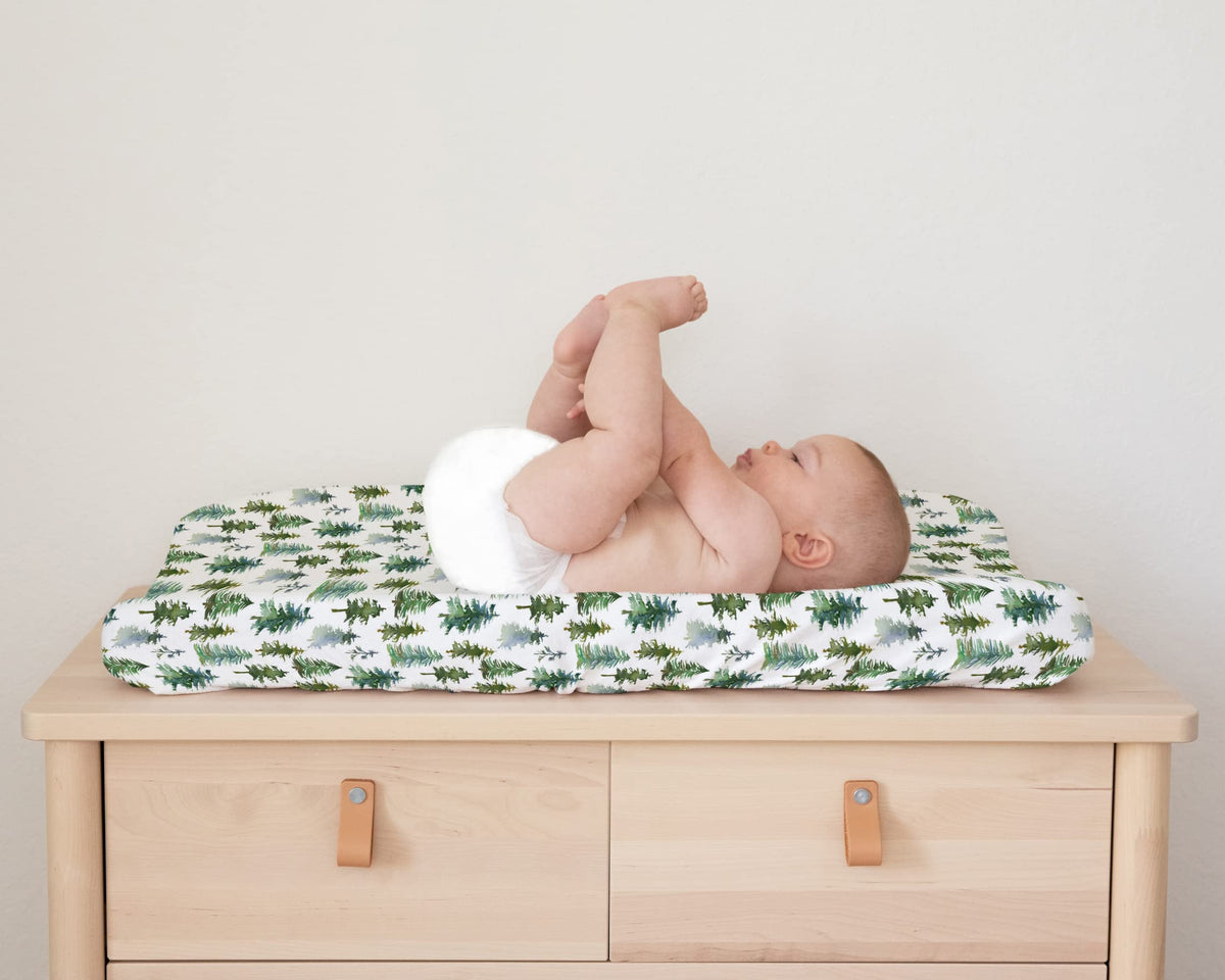Sorrel + Fern 2-Pack Changing Pad Cover (Woodland Forest Animals) - Buttery Soft Cotton Blend
