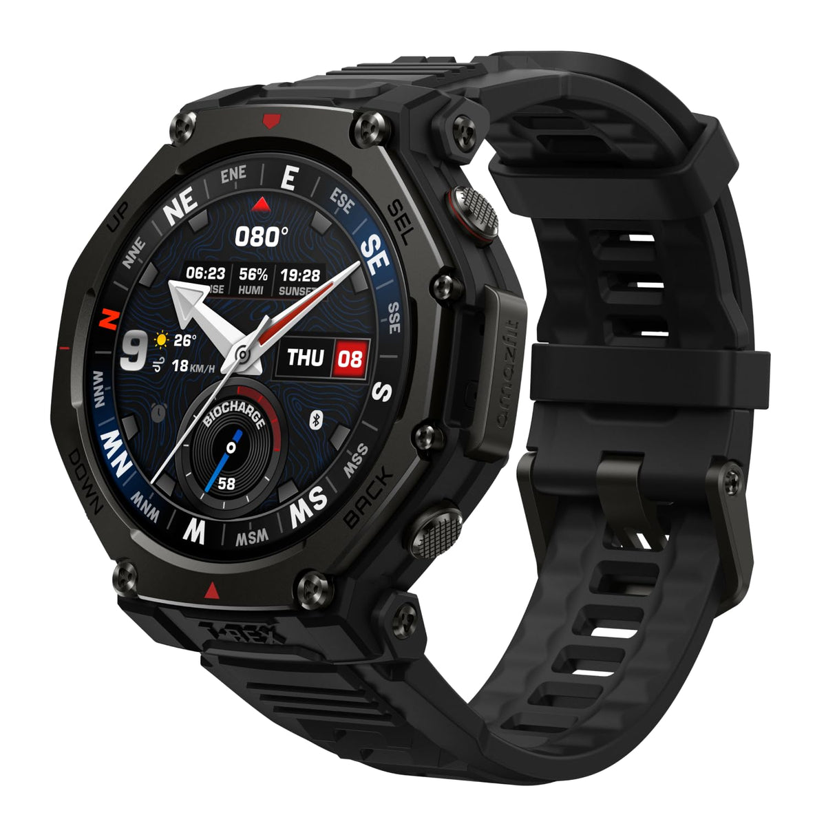 Reloj Inteligente Amazfit T-Rex 3 Pro Negro con Pantalla AMOLED y GPS Doble Banda para Exteriores