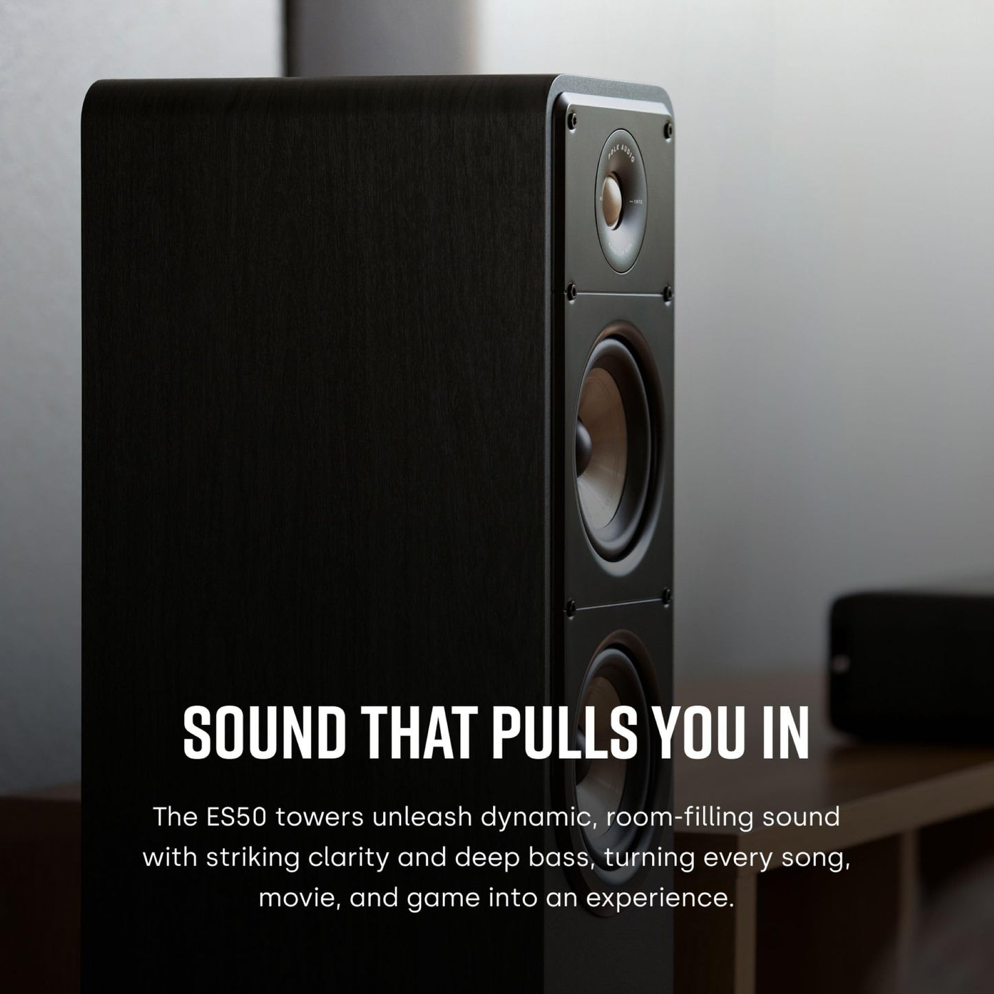 Polk Audio Signature Elite ES50 - Altavoz de Torre pequeña, Color Blanco