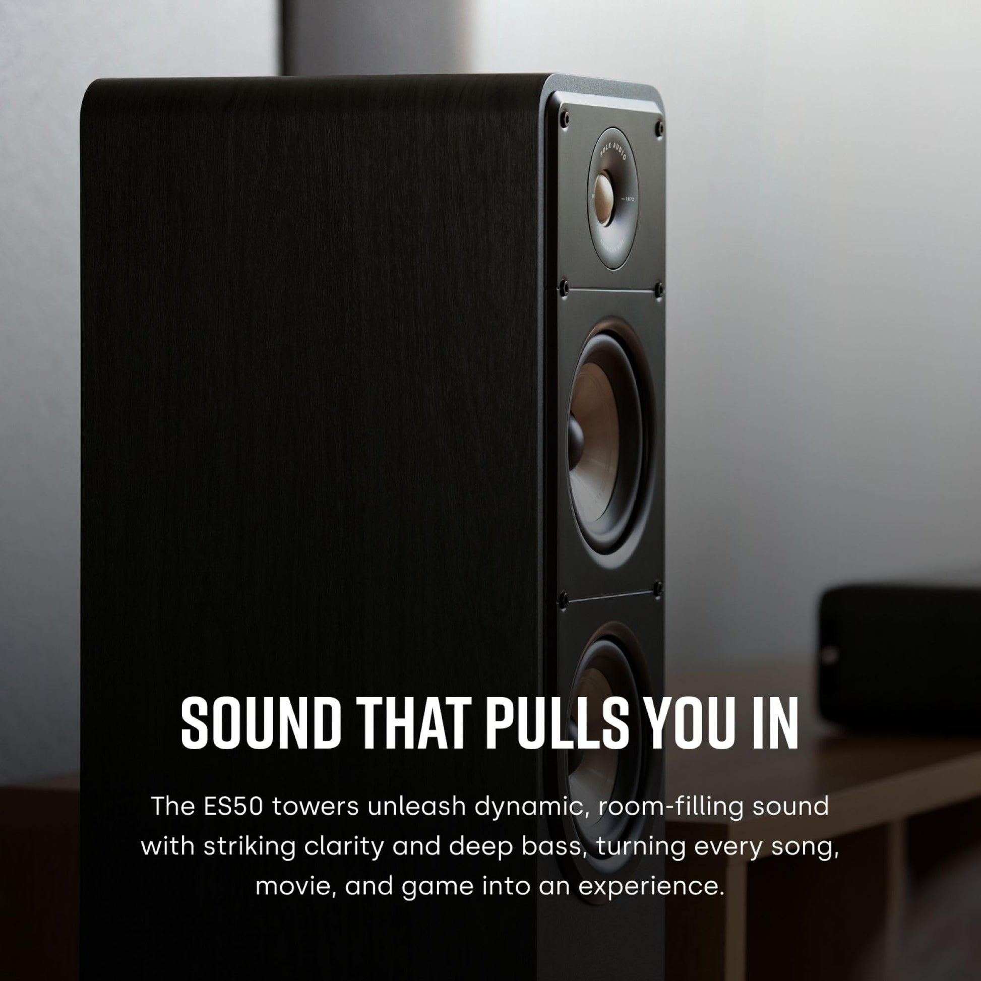 Polk Audio Signature Elite ES50 - Altavoz de Torre pequeña, Color Blanco