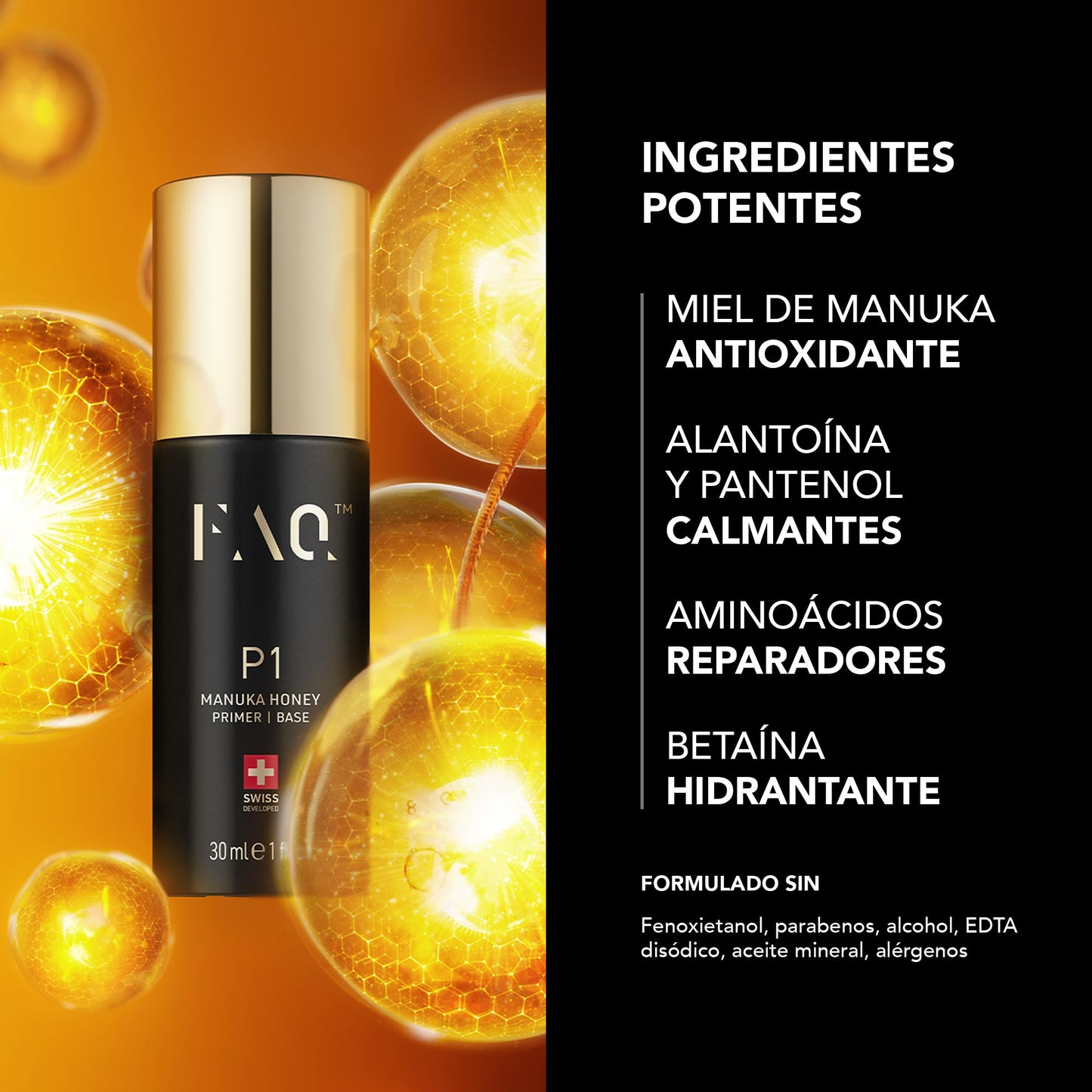 Set de cuidado FAQ Sculpt & Glow – Dispositivo FAQ 402 + Serum facial P1 Miel de Manuka con Acido Hialuronico – Antienvejecimiento skincare para tonificar y drenar el rostro