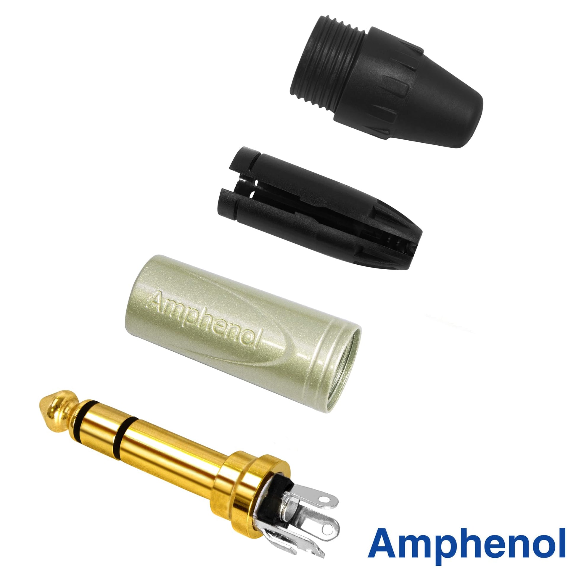 Cable Estéreo TRS WBC-PRO-Quad Negro Ultra Silencioso Ultra Flexible Conectores Amphenol ¼ Pulgadas 40 Pies (Pack de 4)
