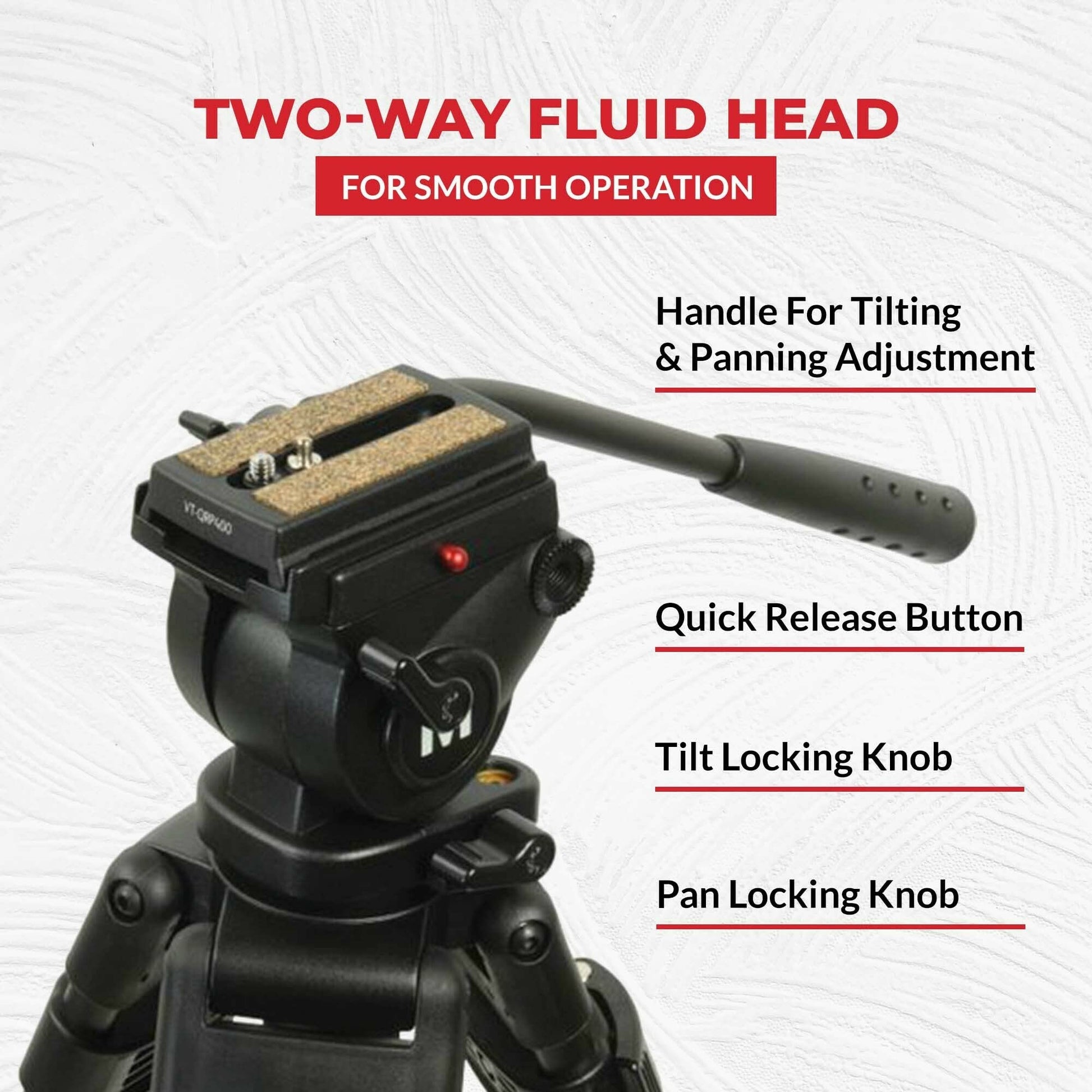 Sistema de Trípode Magnus VT-4000 Negro de Alto Rendimiento con Cabezal de Fluido