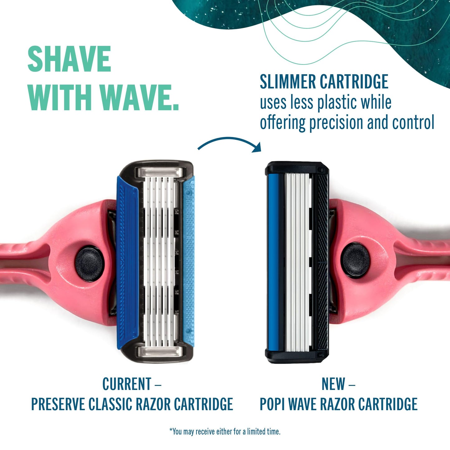 Preserve POPi Shave 5 cartuchos de repuesto para conservar POPi Shave 5, 4 unidades