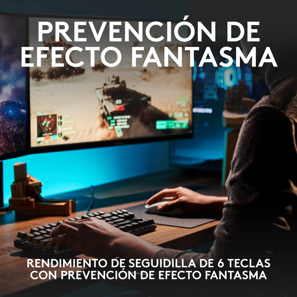 Teclado Mecánico Gaming Logitech TKL Aluminio Negro Retroiluminado Blanco