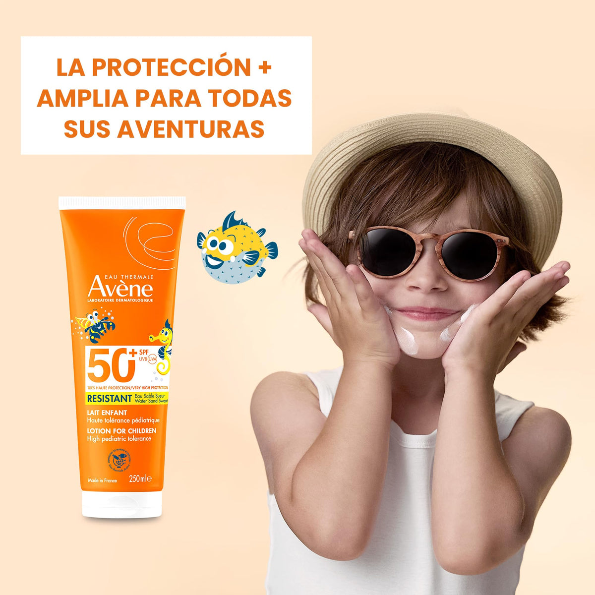 Avene Protector Solar Niños FPS50+ Resistente al Agua Piel Sensible 250ml